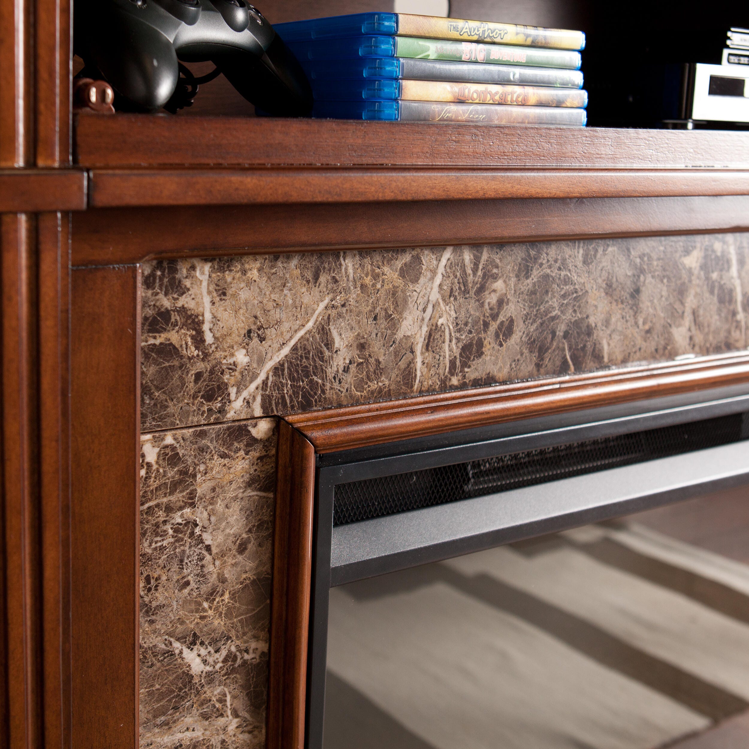 Southern Enterprises Solemma Media Touch Screen Electric Fireplace, , large