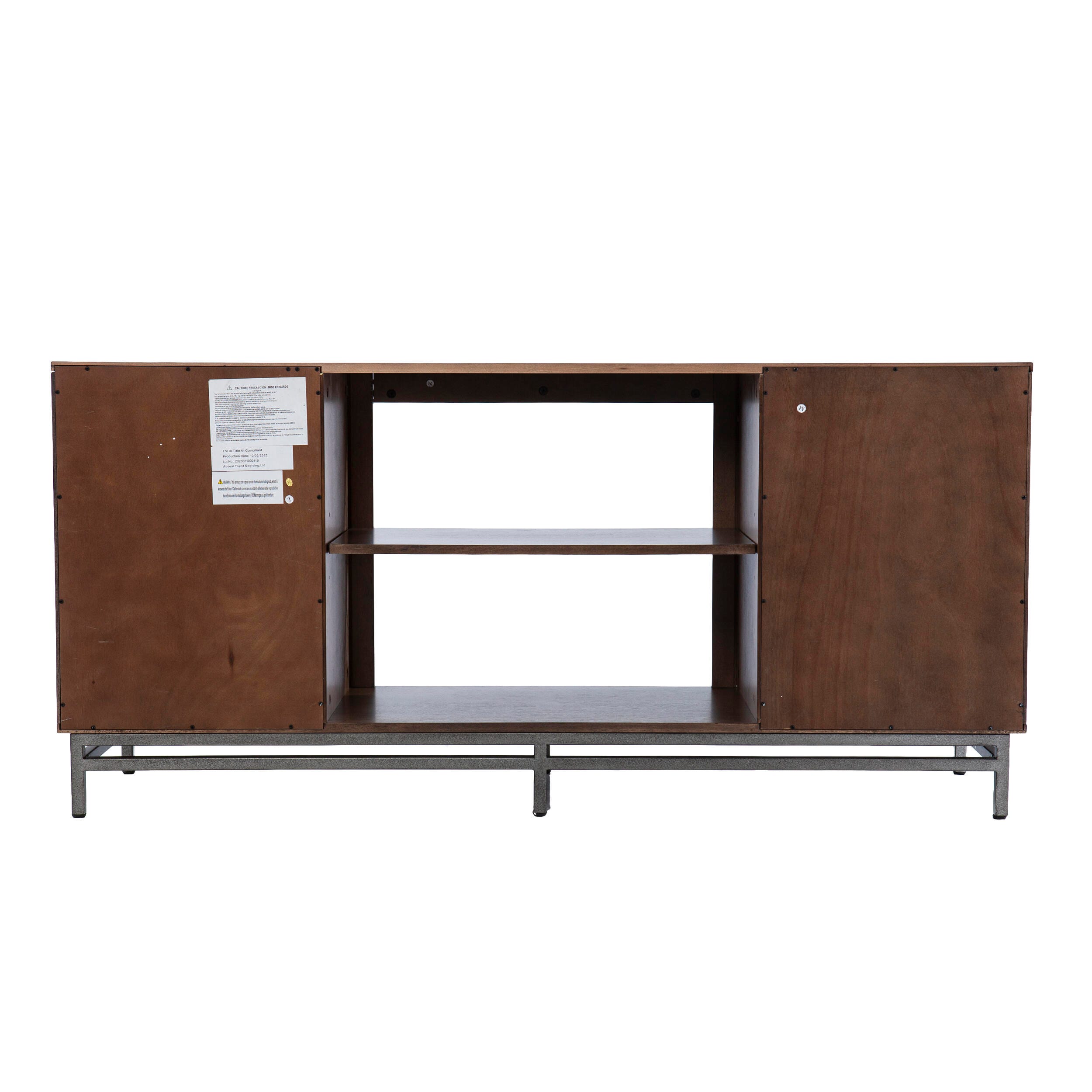 Southern Enterprises Lysle Touch Screen Electric Fireplace with Media Storage, , large