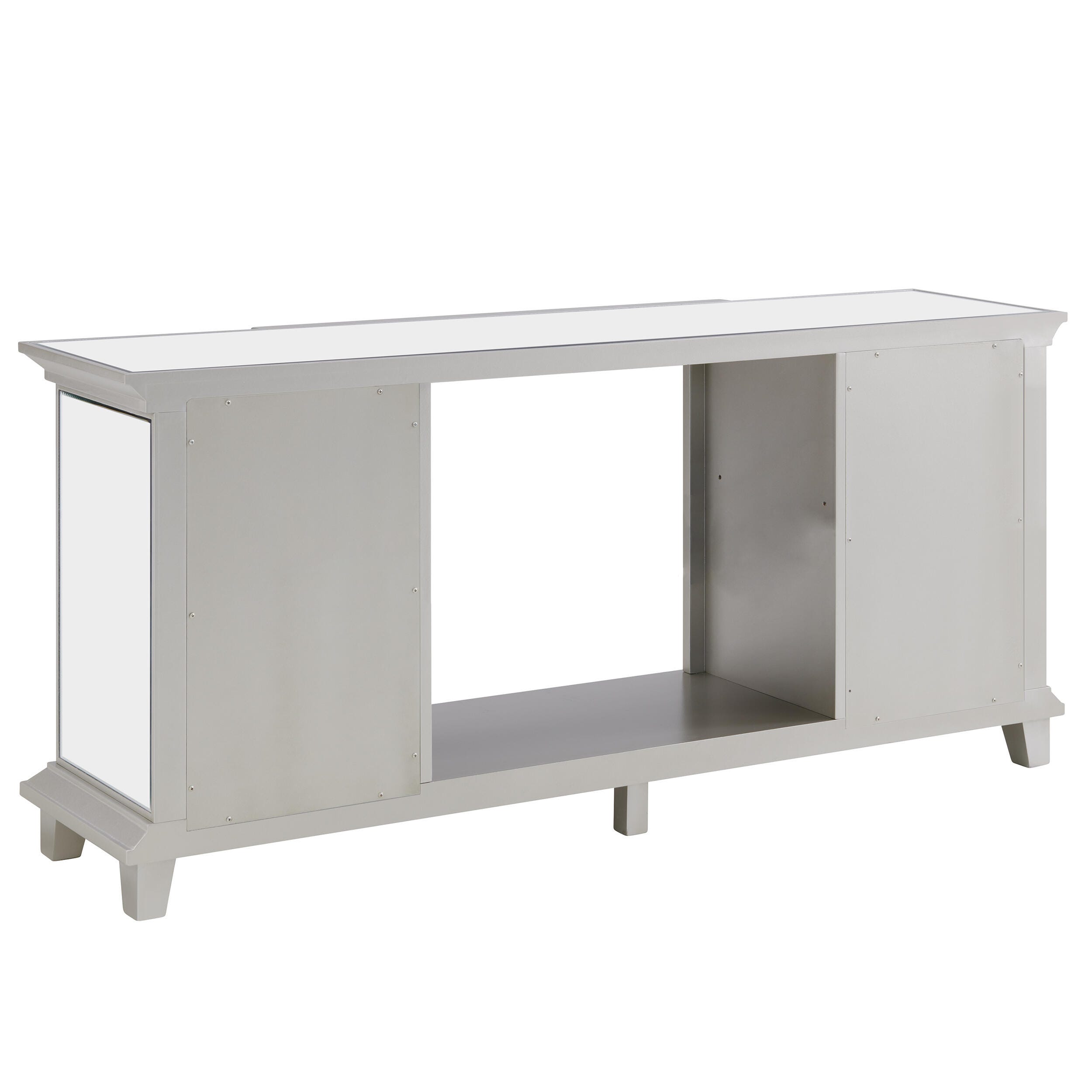 Southern Enterprises Veda Mirrored Touch Screen Electric Fireplace, , large