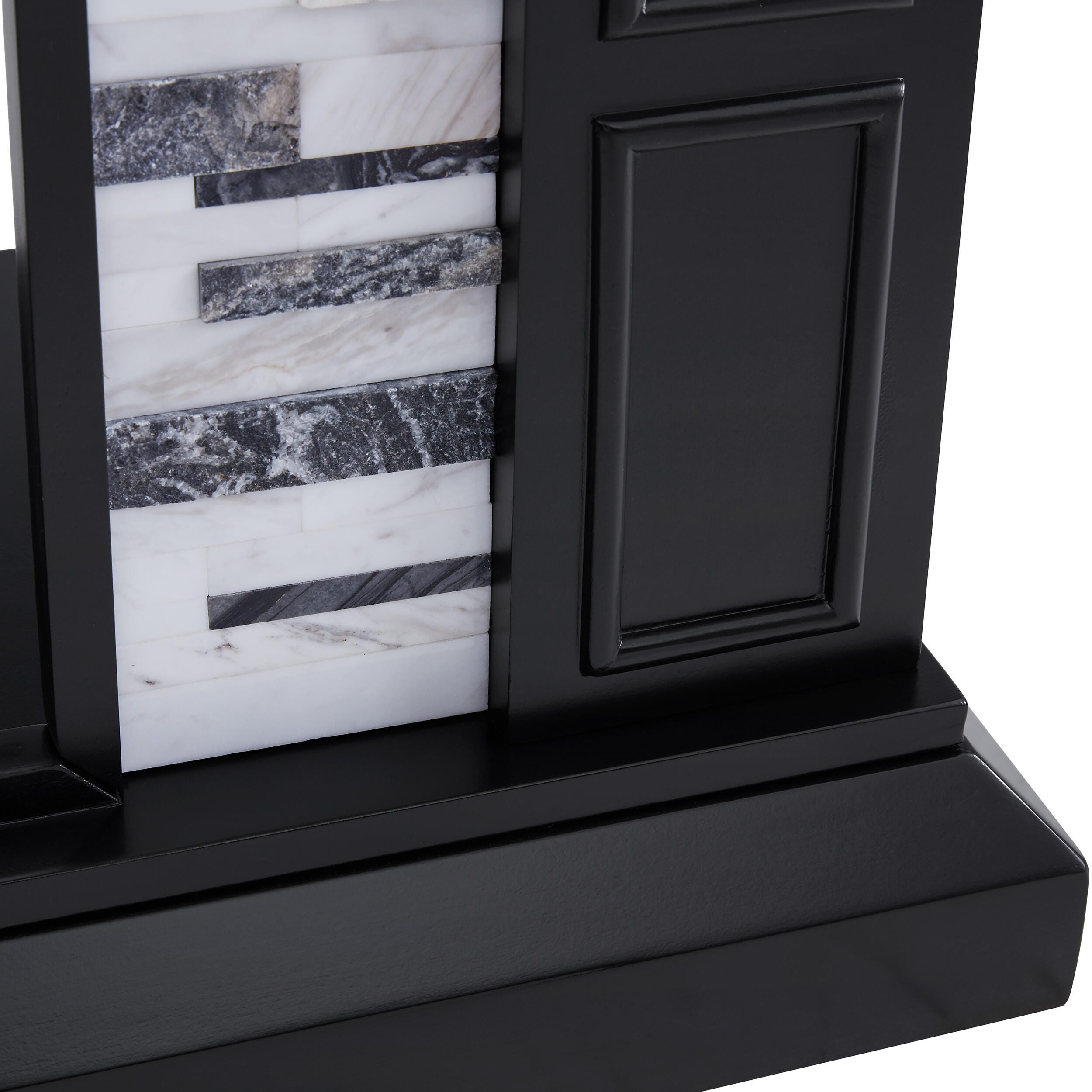 Southern Enterprises Odella Marble Touch Screen Electric Fireplace, , large