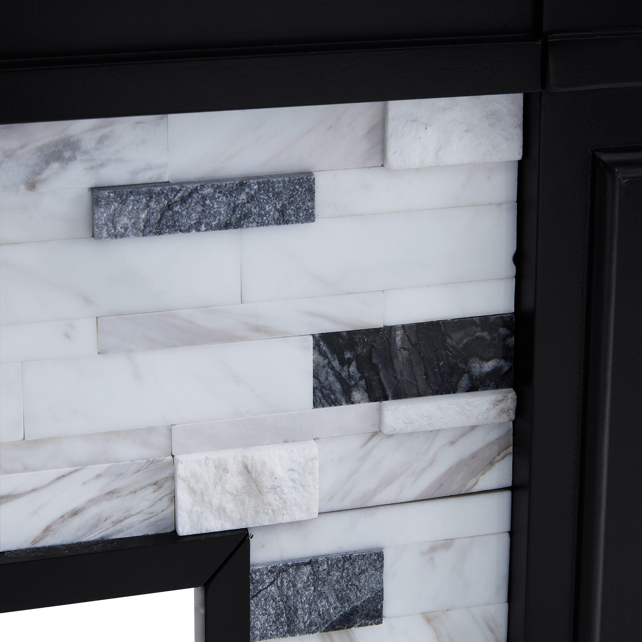 Southern Enterprises Odella Marble Touch Screen Electric Fireplace, , swatch