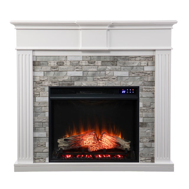 Southern Enterprises Furniture Ashlaurel Touch Screen Fireplace Mantel