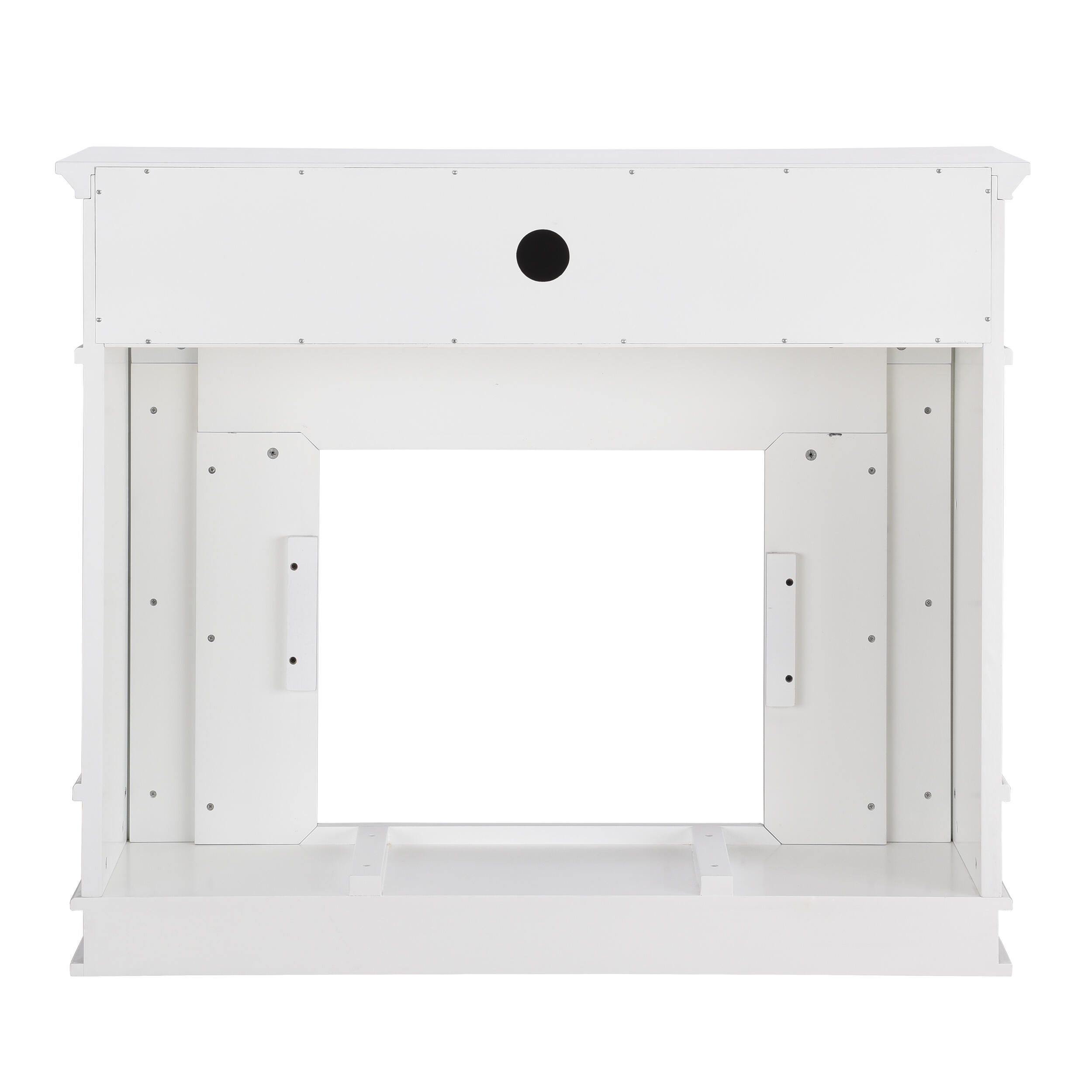 Southern Enterprises Solemma Faux Cararra Marble Touch Screen Electric Media Fireplace, , large