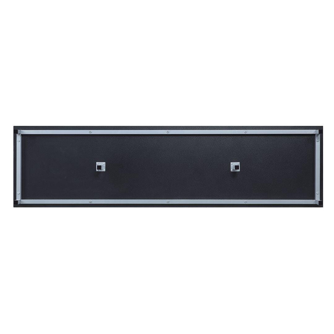 Manhattan Comfort Brighton 60" TV Stand with Electric Fireplace, Onyx, large