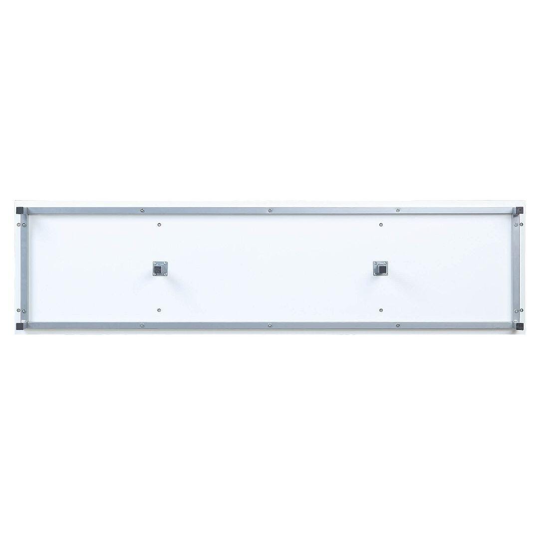 Manhattan Comfort Brighton 60" TV Stand with Electric Fireplace, White, large