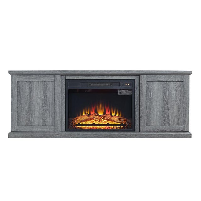 Manhattan Comfort Franklin 60" TV Stand with Electric Fireplace