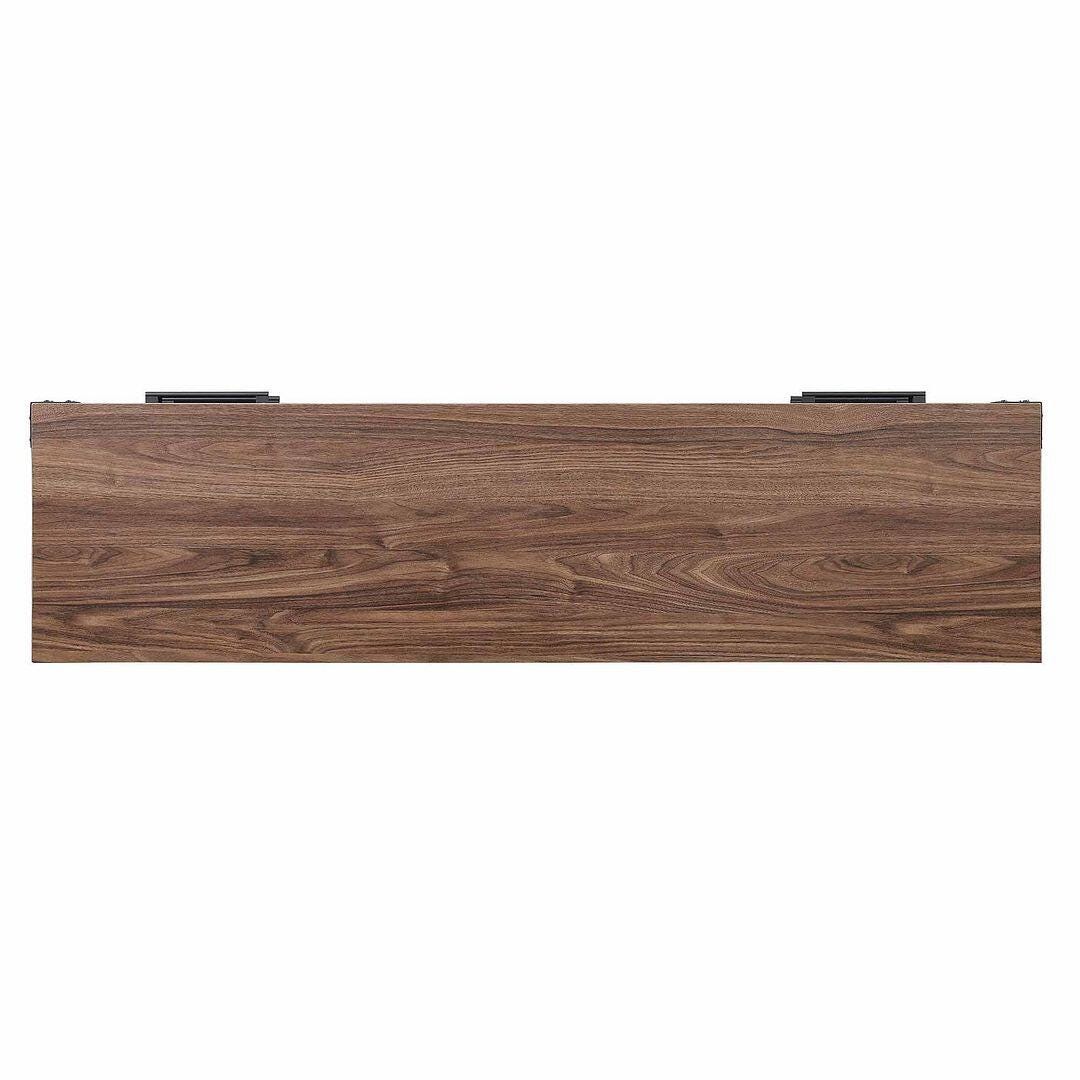 Manhattan Comfort Richmond 60" TV Stand with Electric Fireplace, Brown, large