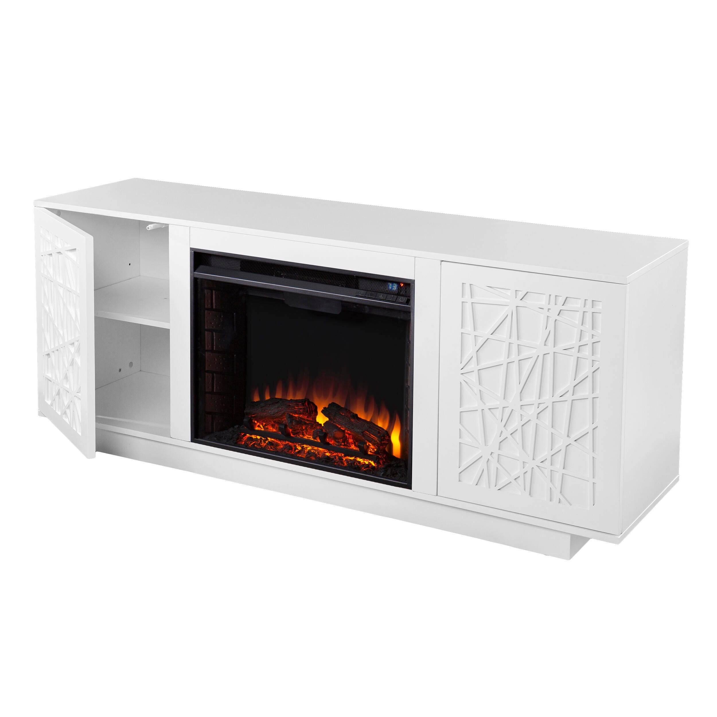 SEI Furniture Rayelland Electric Media Fireplace w/ Storage, , large
