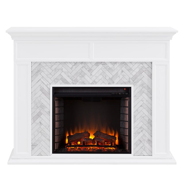 Southern Enterprises Lordeston 50'' Mantel with Electric Fireplace