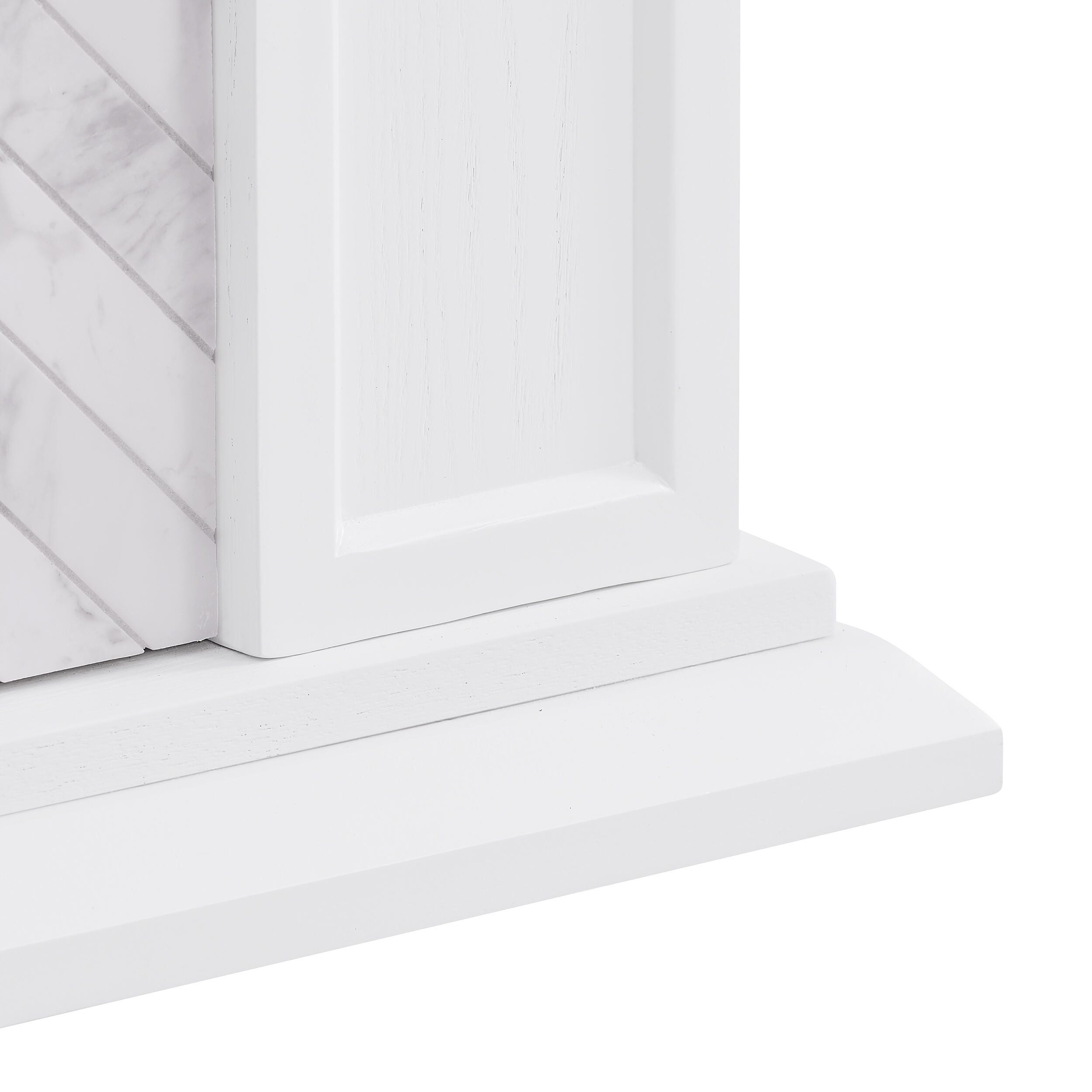 SEI Furniture Lordeston Marble Tiled Fireplace, , large