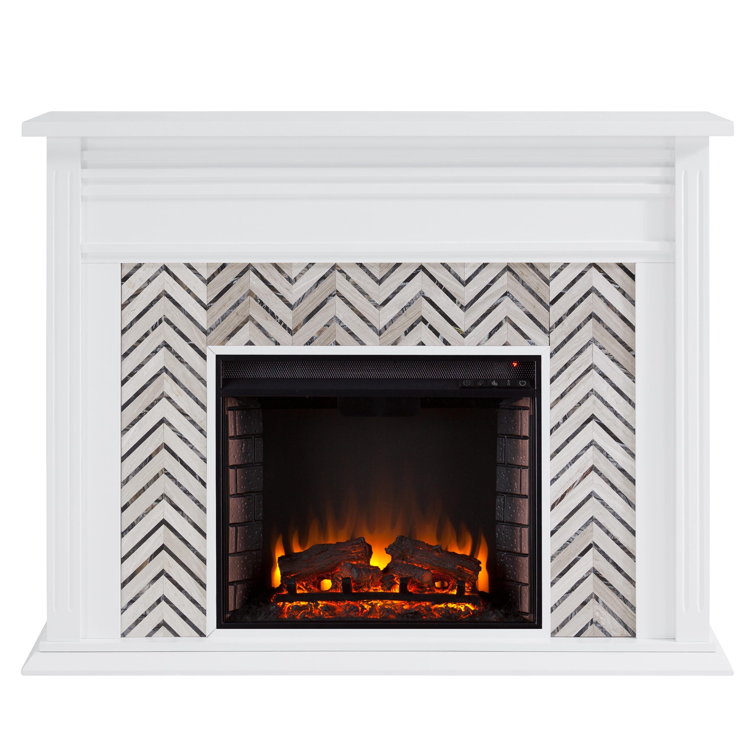 SEI Furniture Nayelington Tiled Marble Fireplace, , large