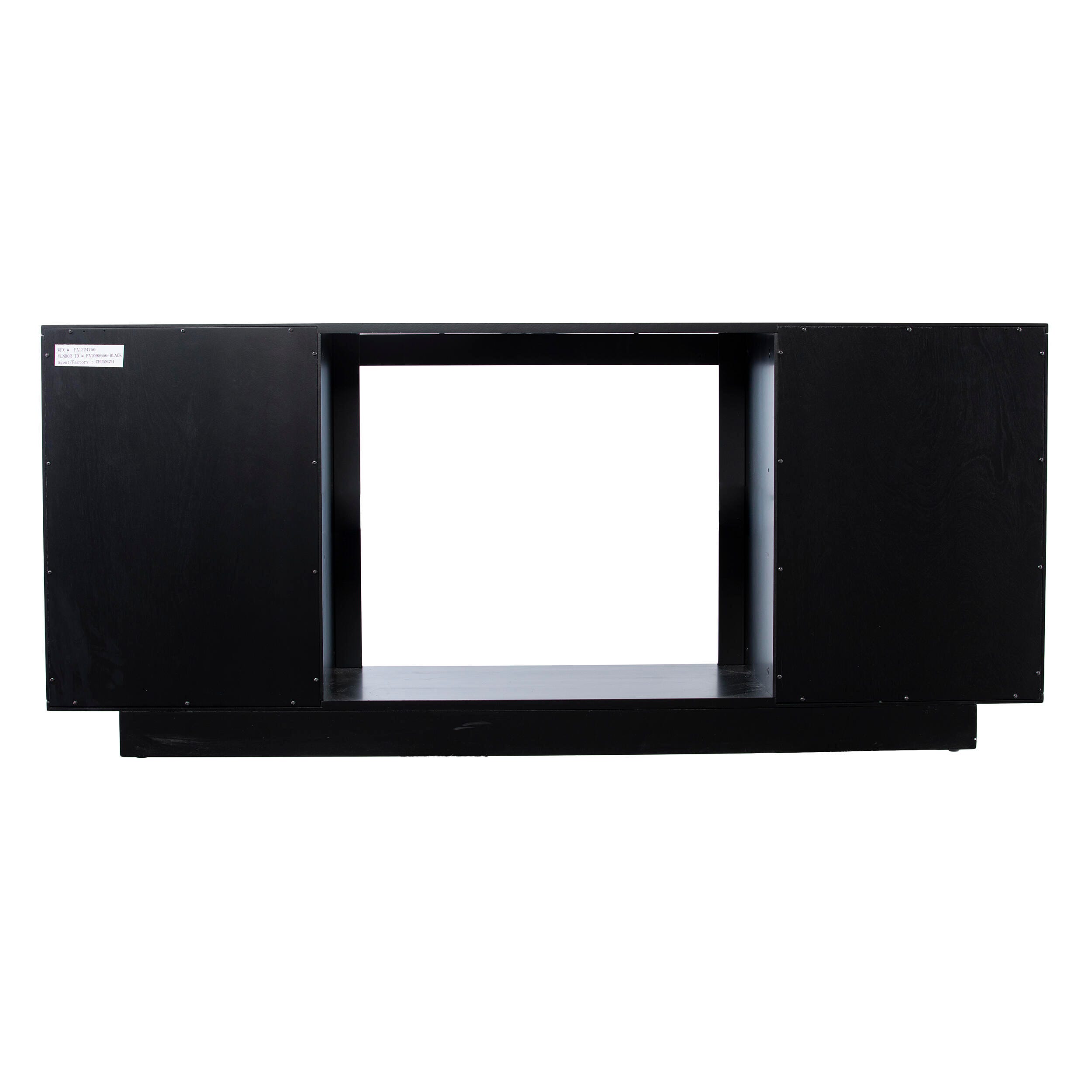 SEI Furniture Rayelland Electric Media Fireplace w/ Storage - Black, , large