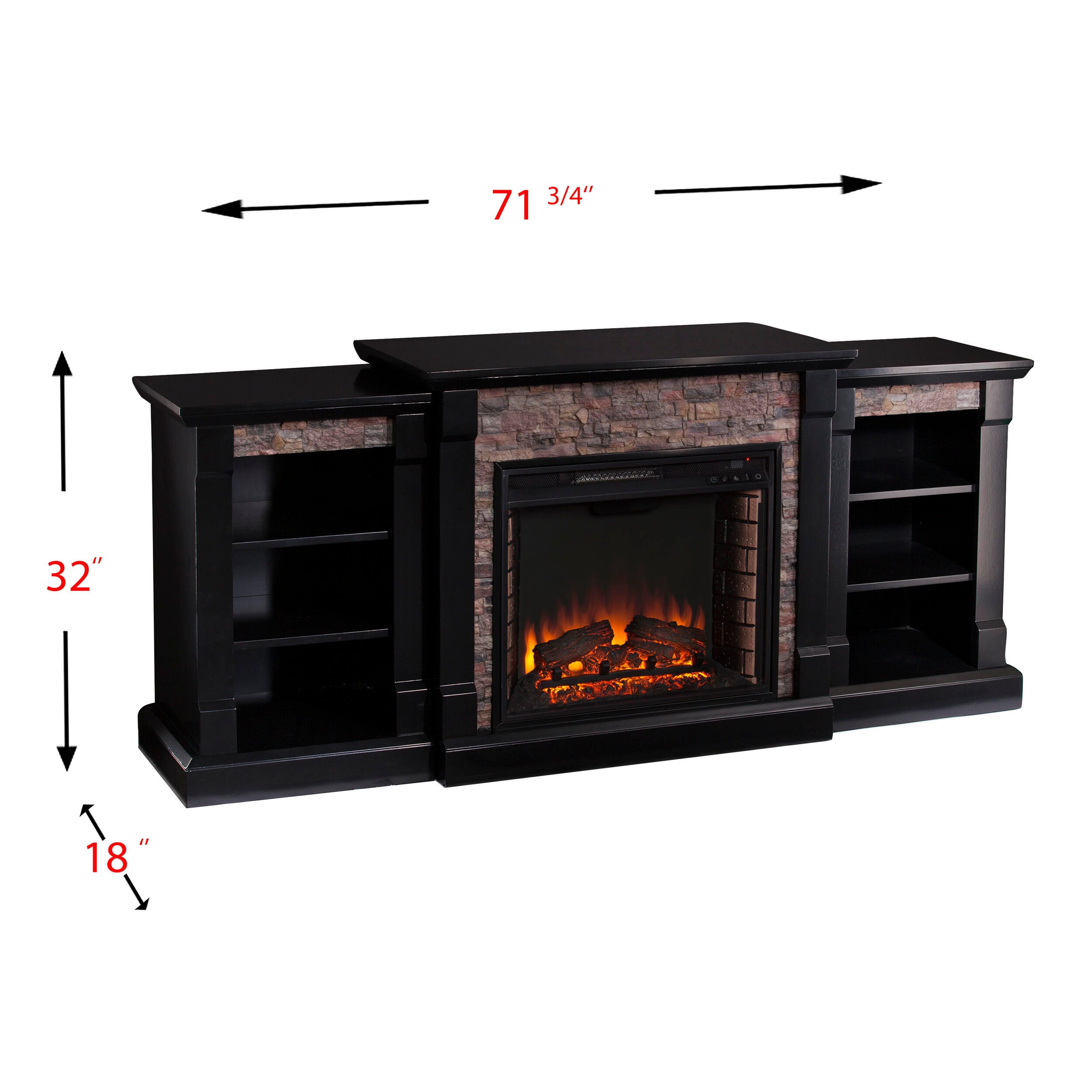 Southern Enterprises Brently 71'' Mantel with Electric Fireplace