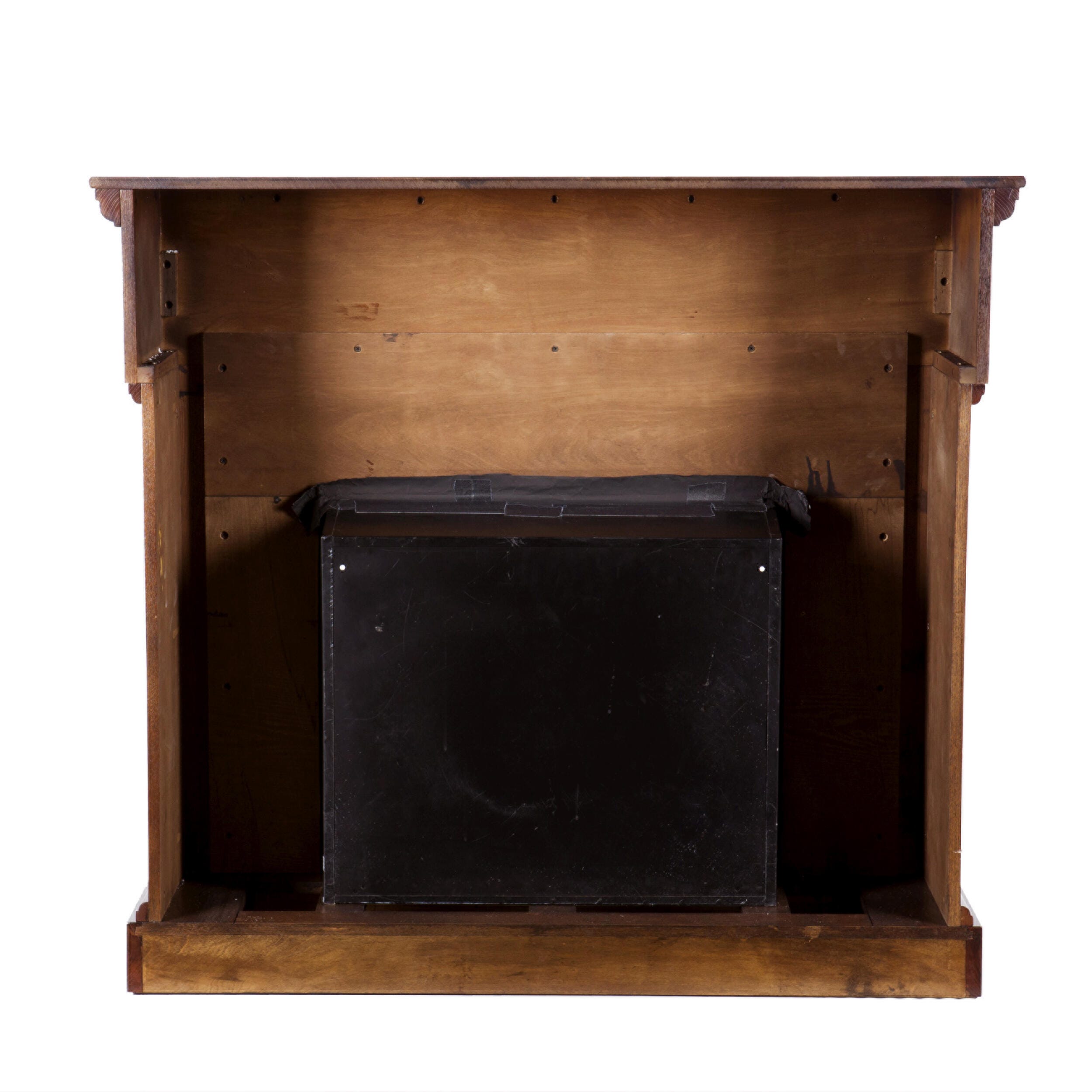 SEI Furntiure Venstinger Carved Electric Fireplace - Espresso, , large