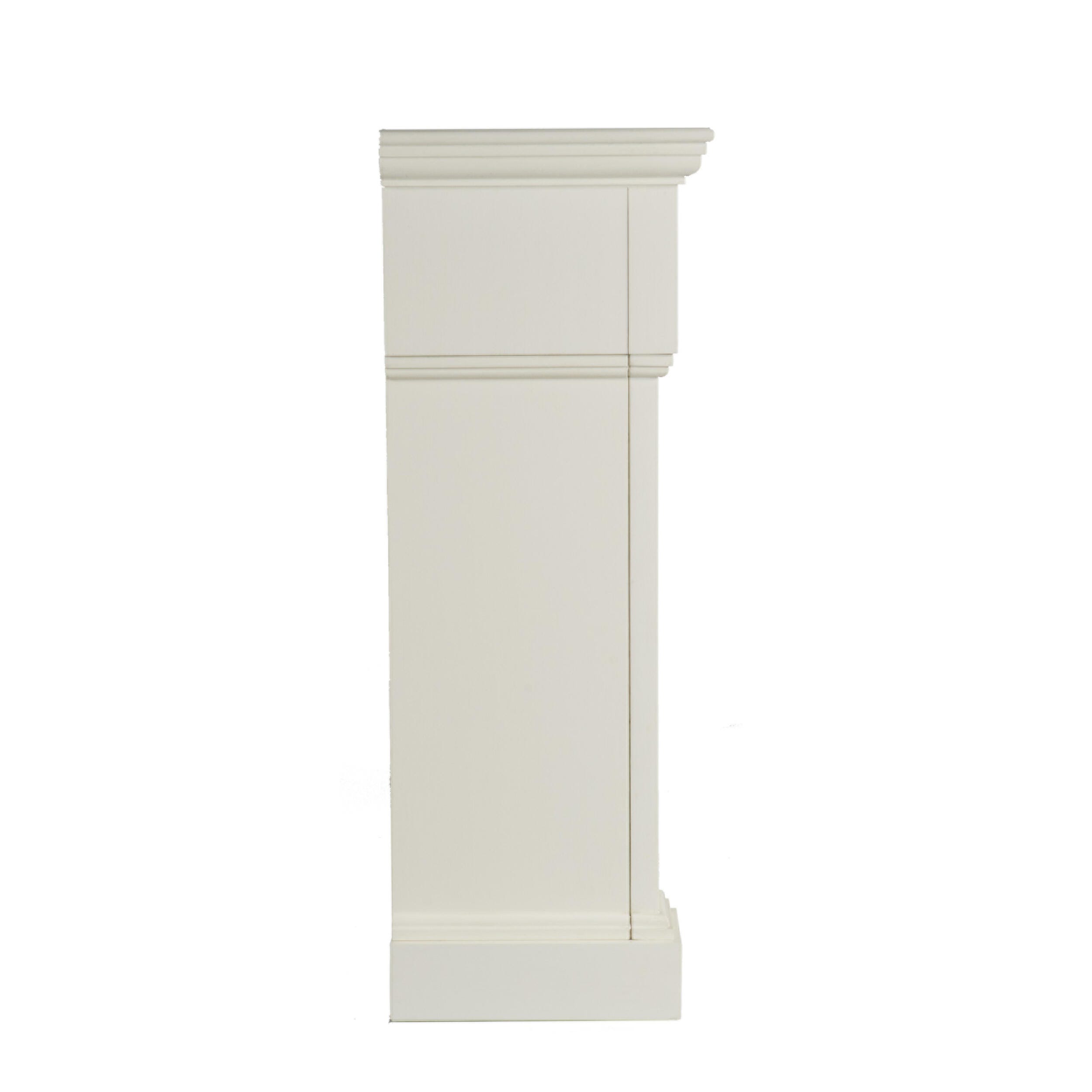SEI Furntiure Venstinger Carved Electric Fireplace - Ivory, , large