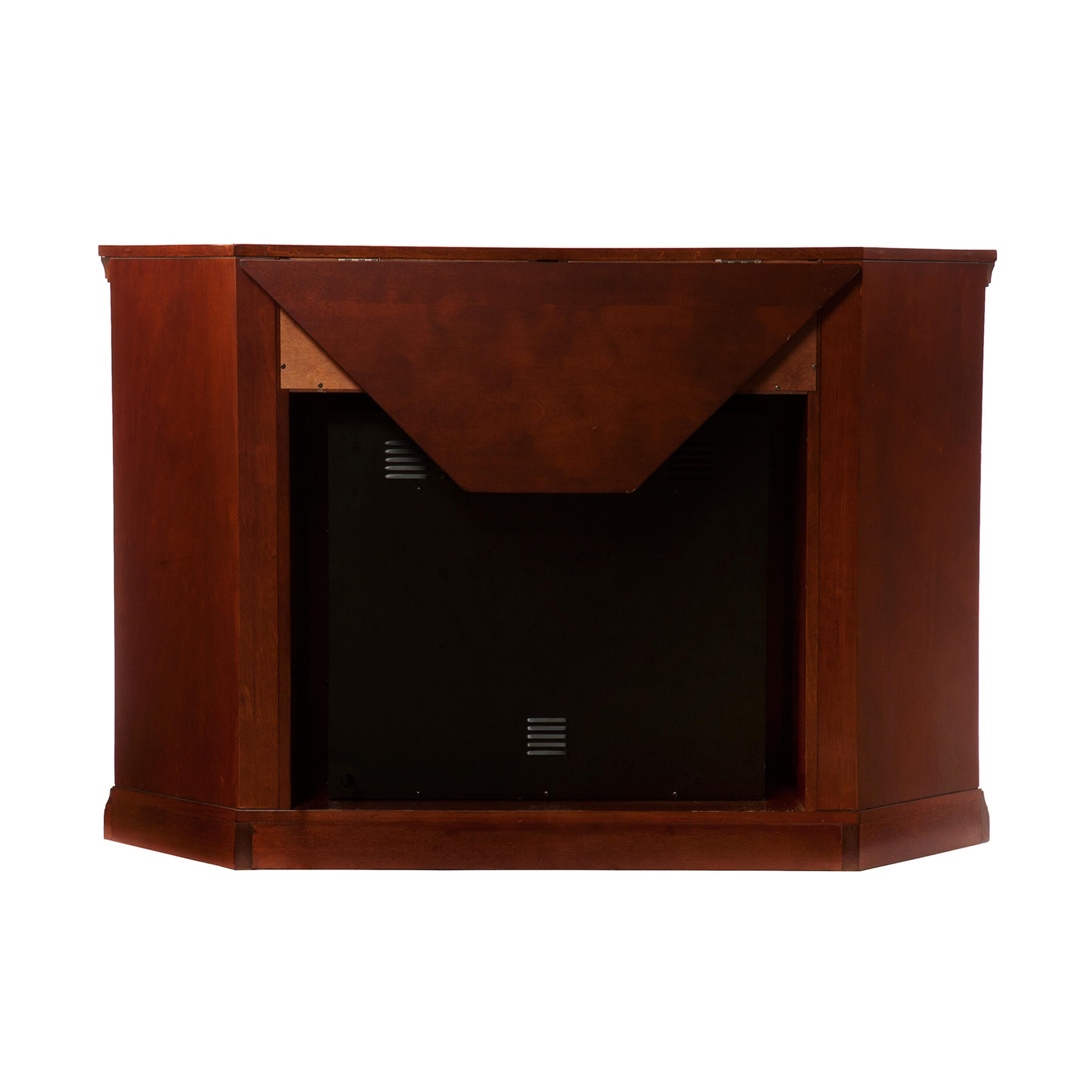 SEI Furntiure Dobrenston Convertible Media Electric Fireplace - Cherry, , large