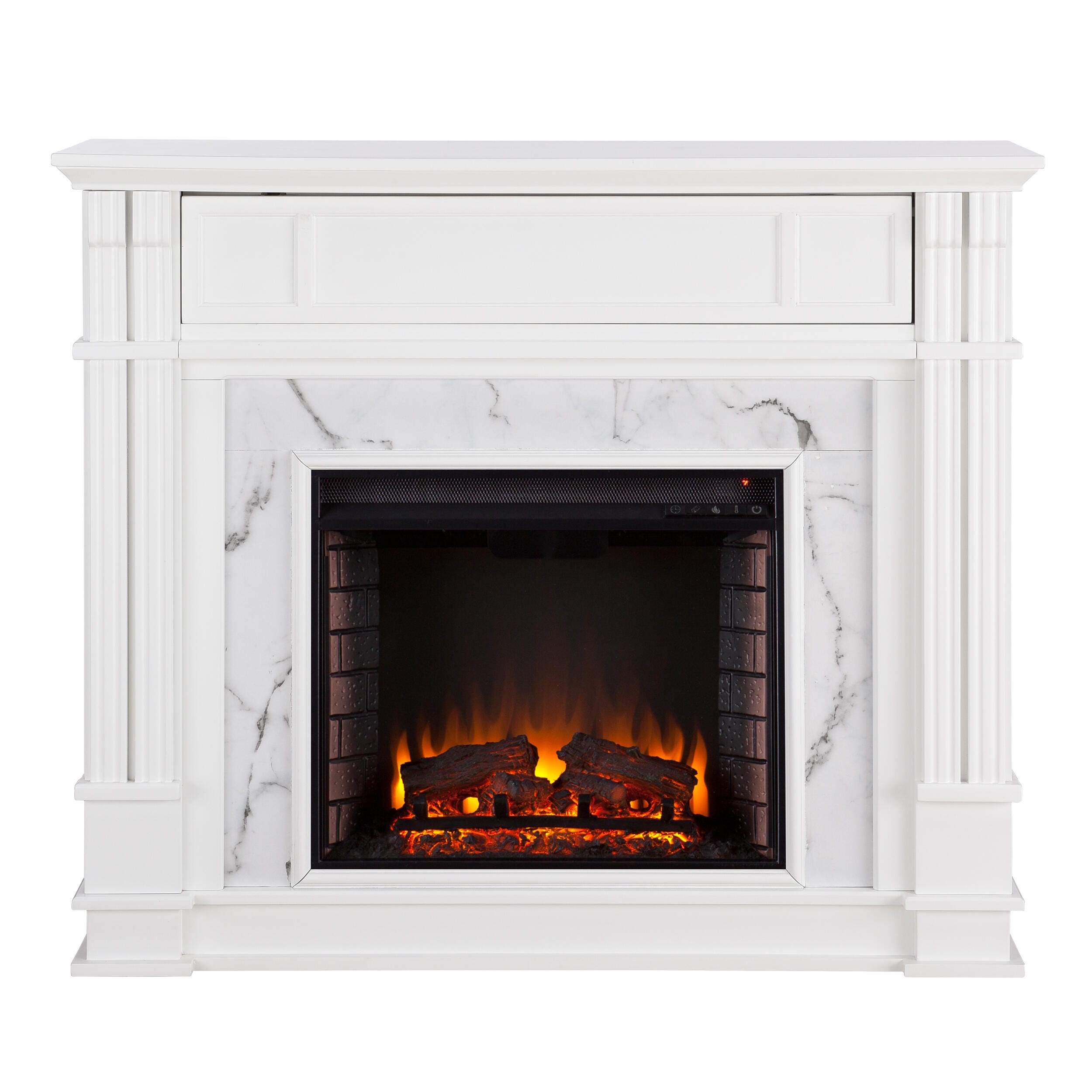 Southern Enterprises Ellisville Faux Cararra Marble 48'' Mantel