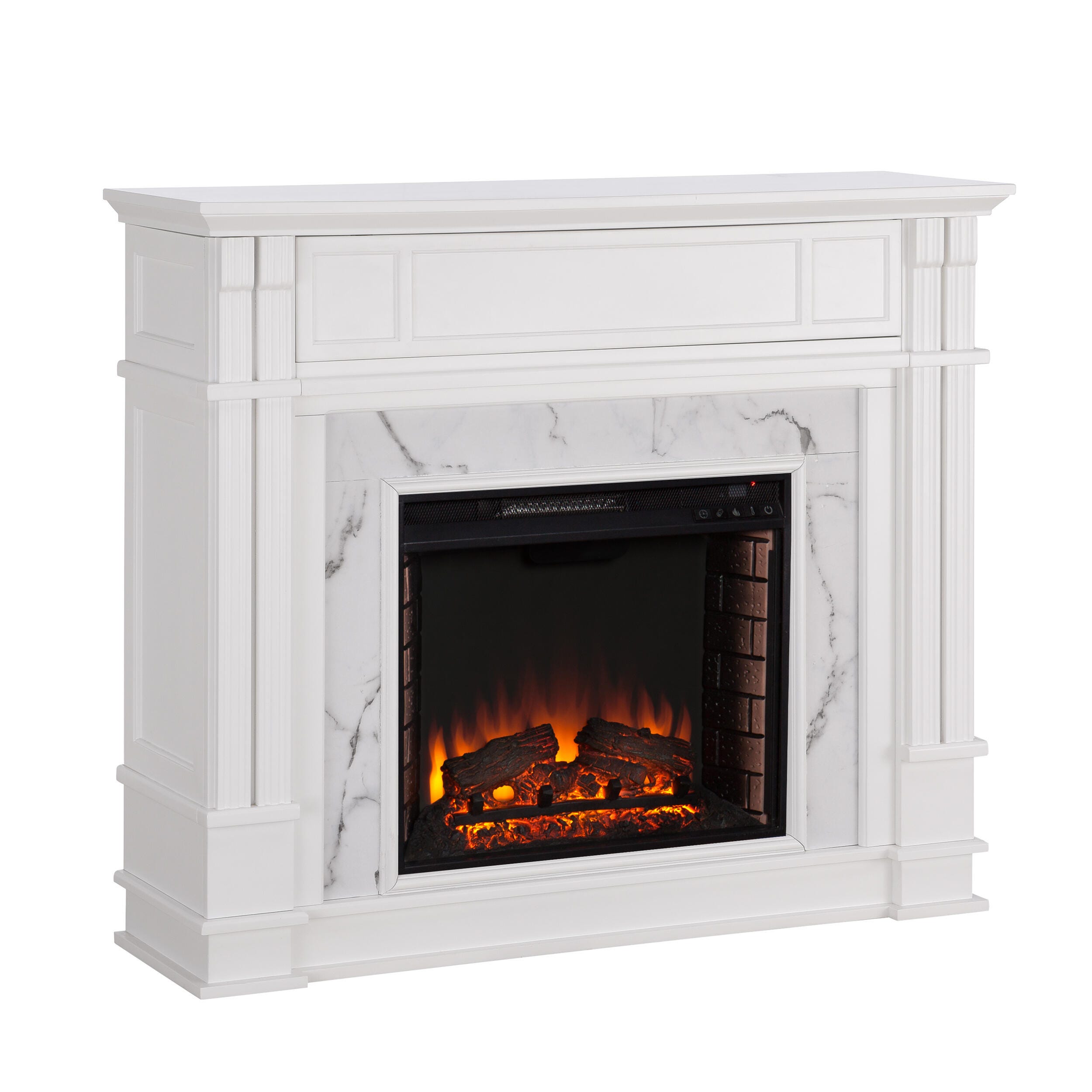 Southern Enterprises Ellisville Faux Cararra Marble 48'' Mantel