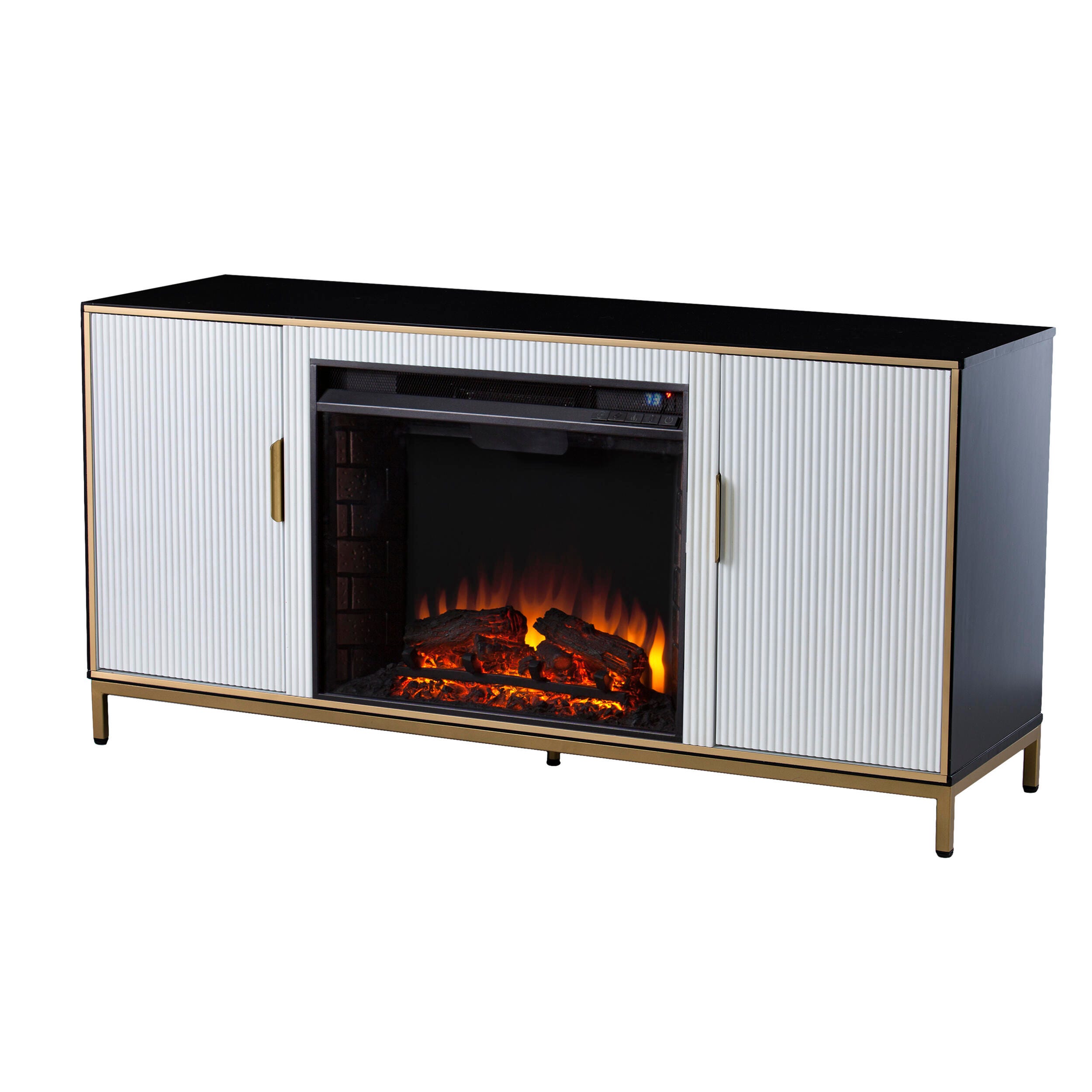 SEI Furntiure Flanisting Electric Fireplace w/ Media Storage, , large