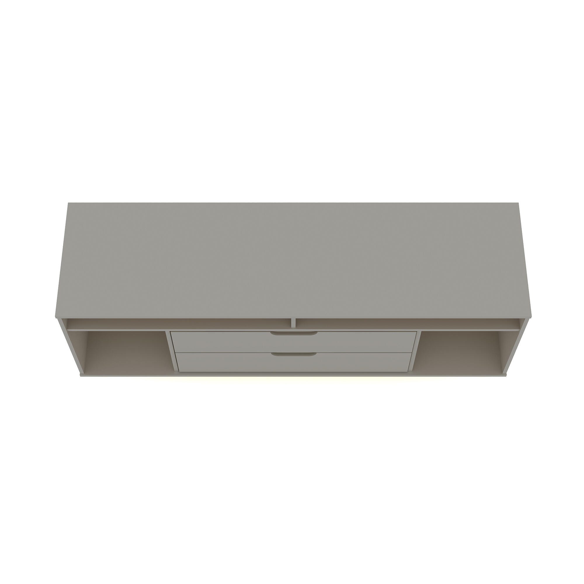 Manhattan Comfort Rockefeller 62.99" TV Stand with 2 Drawers, Off White, large