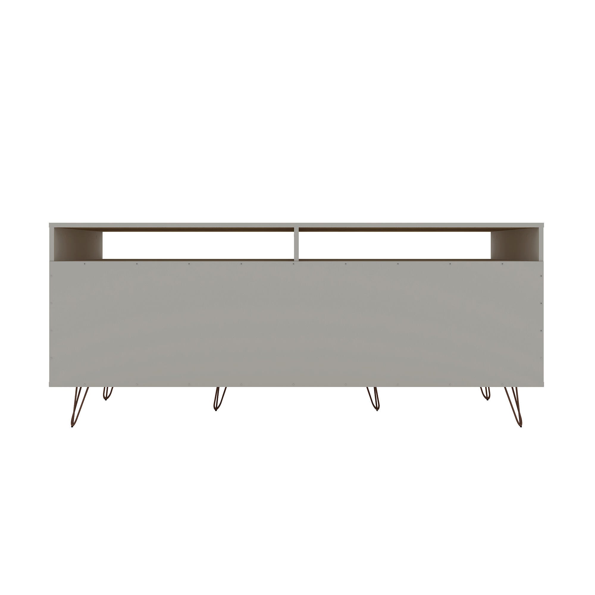 Manhattan Comfort Rockefeller 62.99" TV Stand with 2 Drawers, Off White, large
