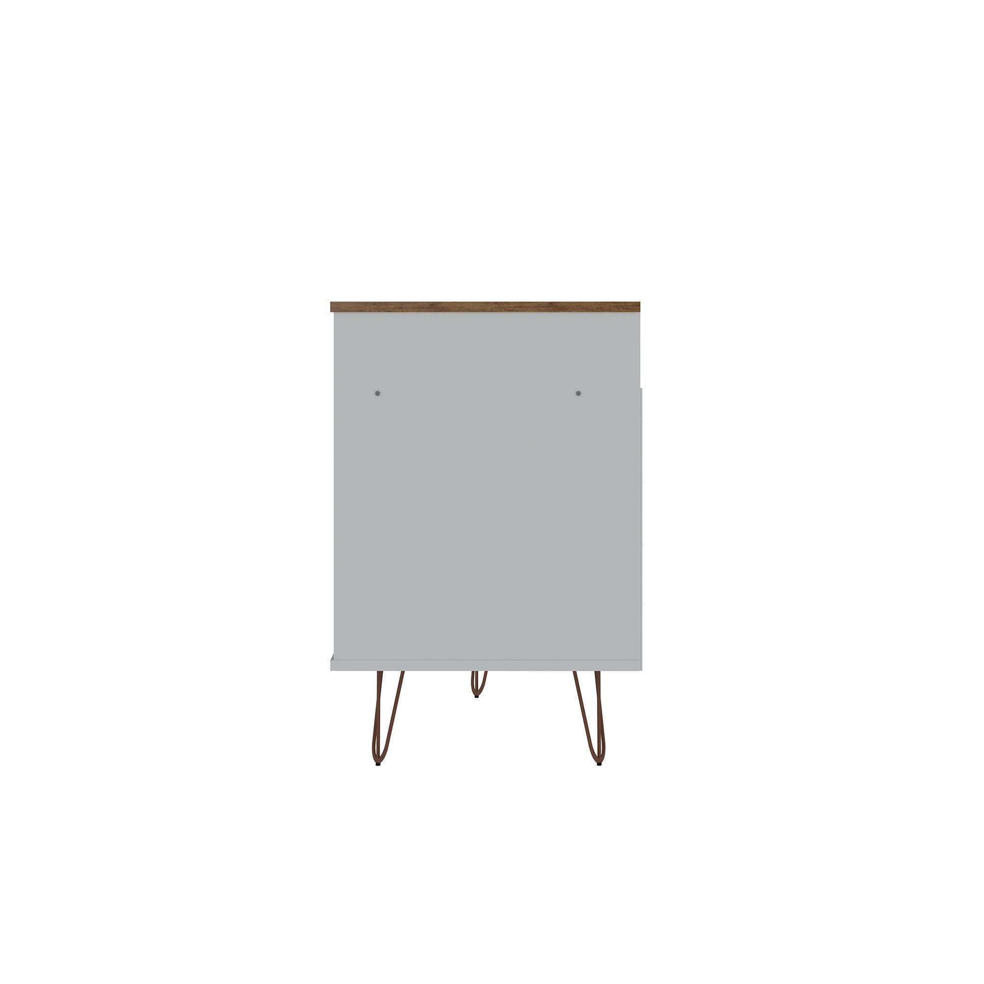 Manhattan Comfort Rockefeller 62.99" TV Stand with 2 Drawers, Off White/Natural, large