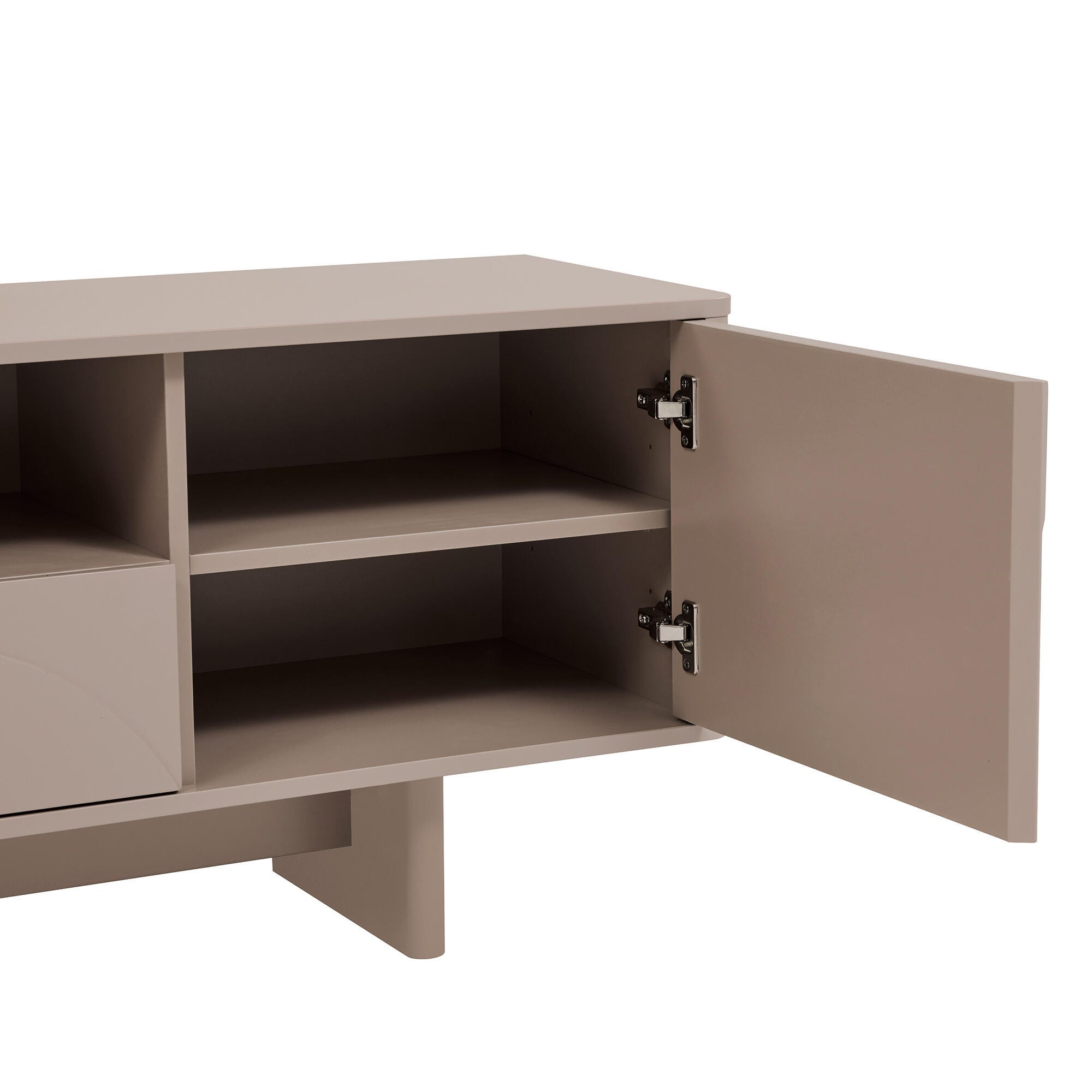 Manhattan Comfort Ella 59" TV Stand, Mocha, large