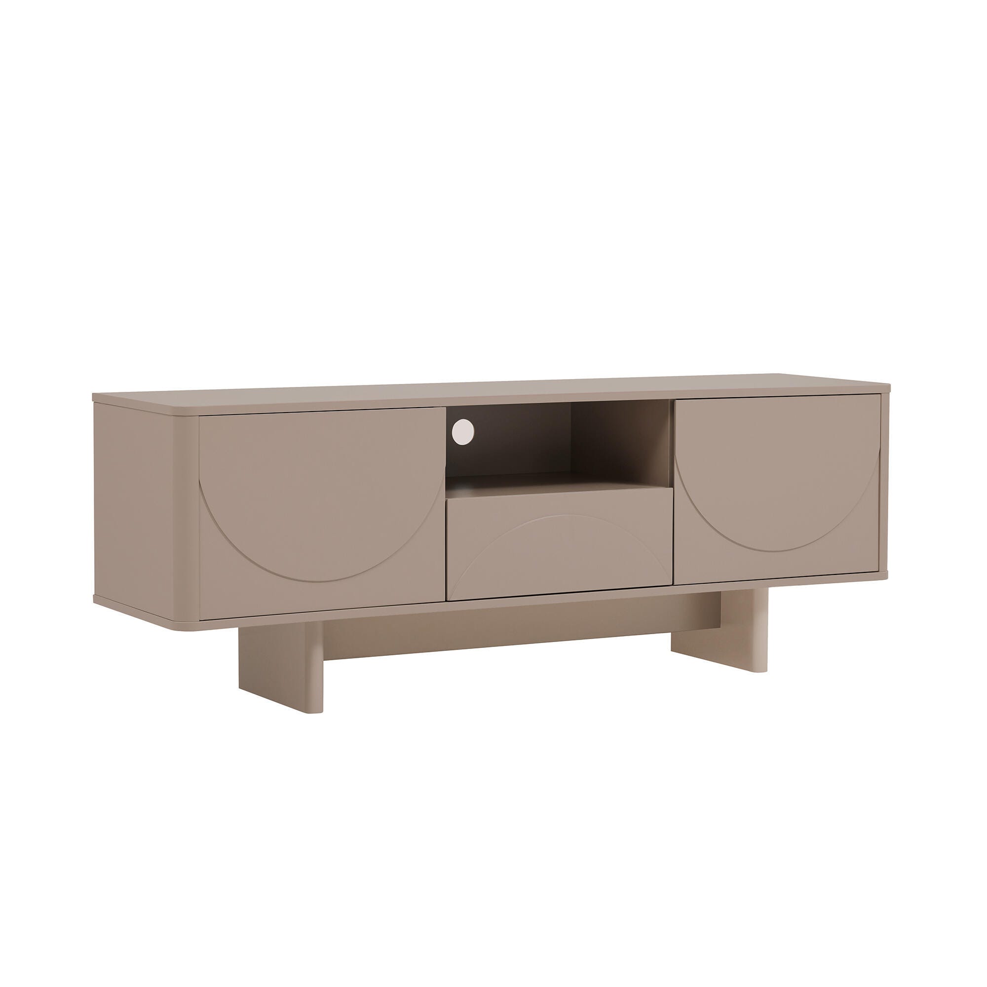 Manhattan Comfort Ella 59" TV Stand, Mocha, large