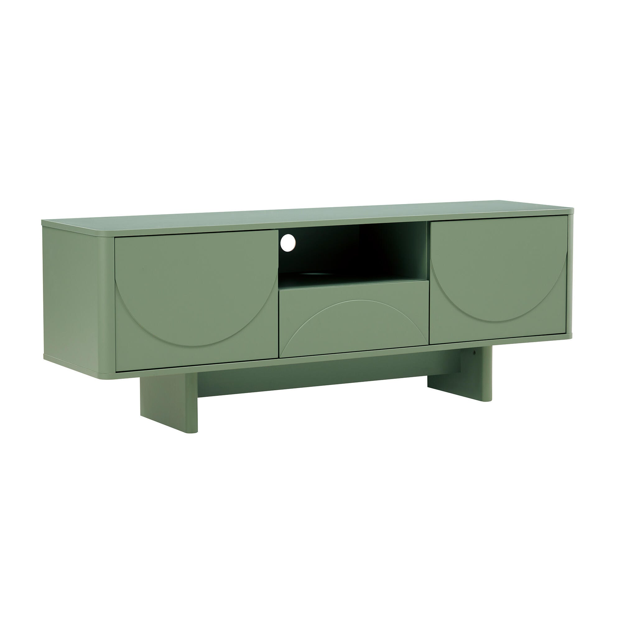 Manhattan Comfort Ella 59" TV Stand, Sage Green, large