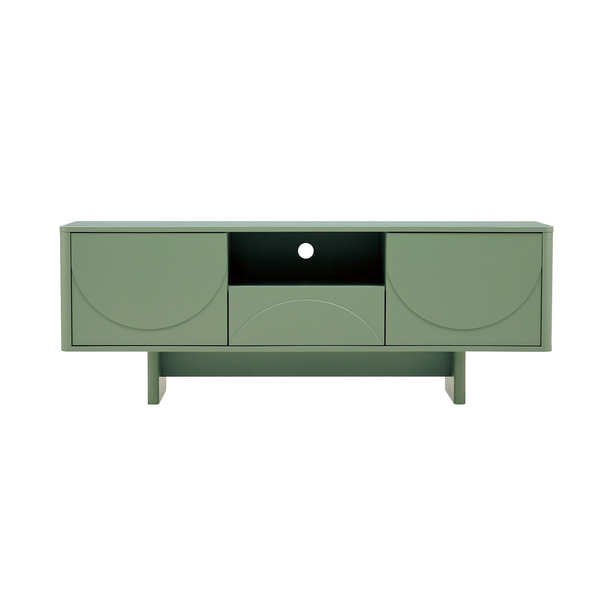 Manhattan Comfort Ella 59" TV Stand, Sage Green, large
