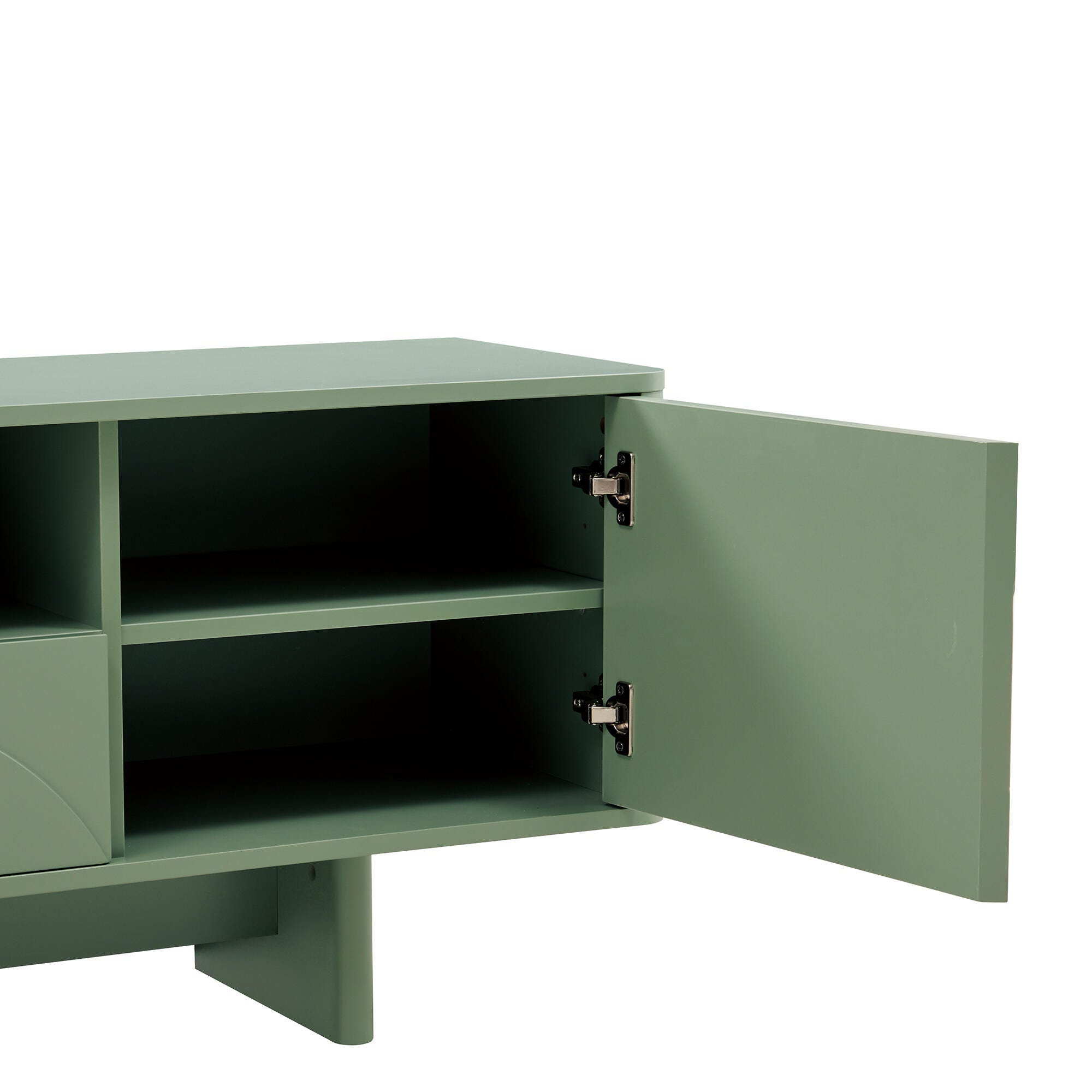 Manhattan Comfort Ella 59" TV Stand, Sage Green, large