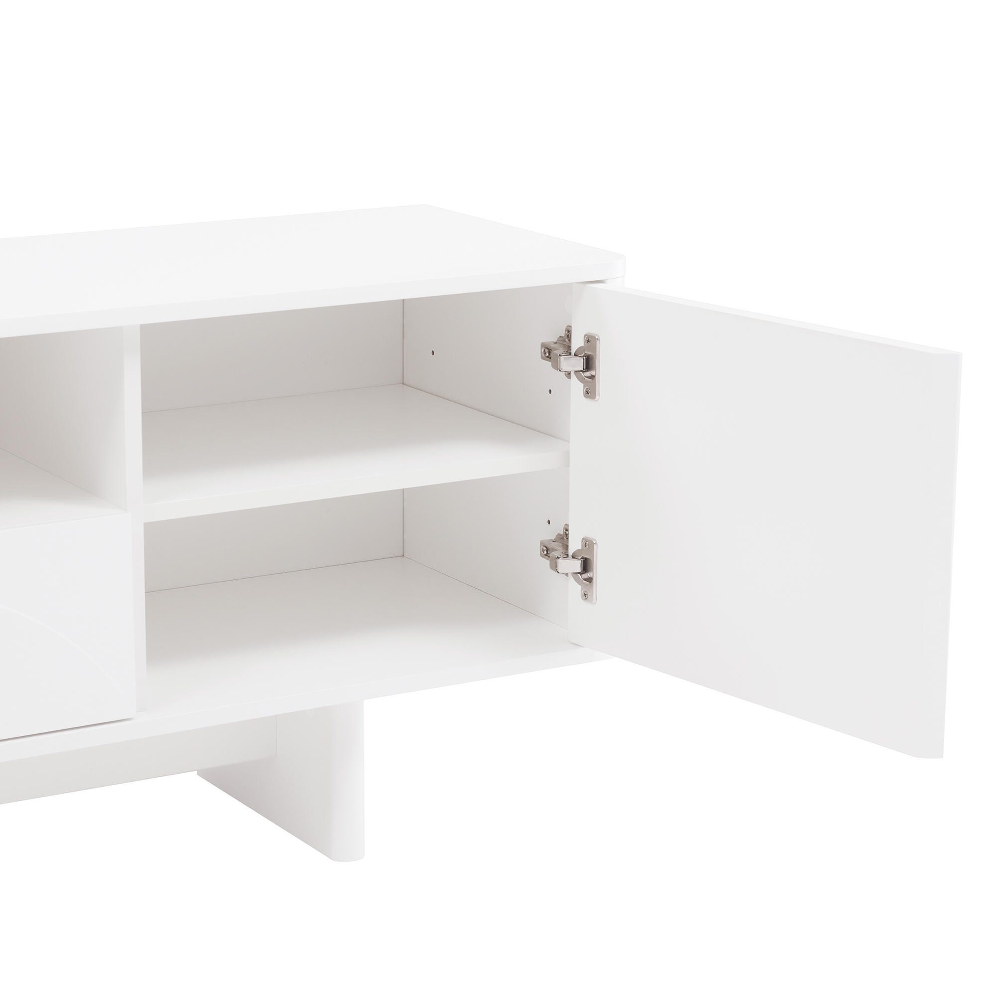 Manhattan Comfort Ella 59" TV Stand, White, large