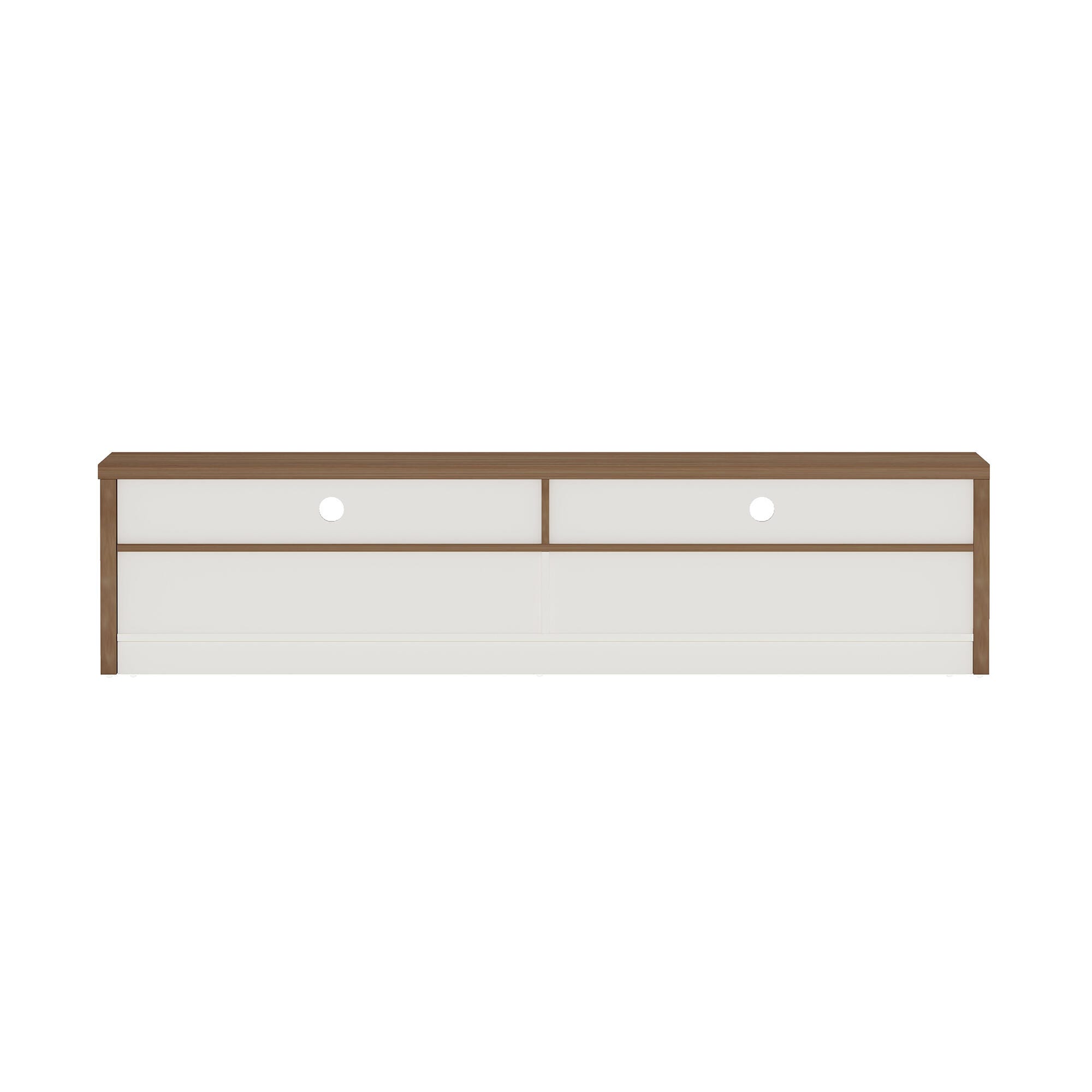 Manhattan Comfort Duncan 70" TV Stand, Maple/Off White, large