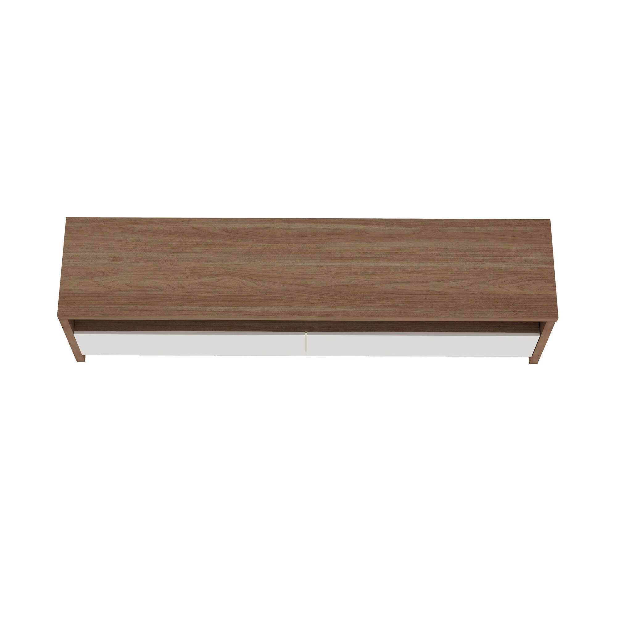 Manhattan Comfort Duncan 70" TV Stand, Maple/Off White, large