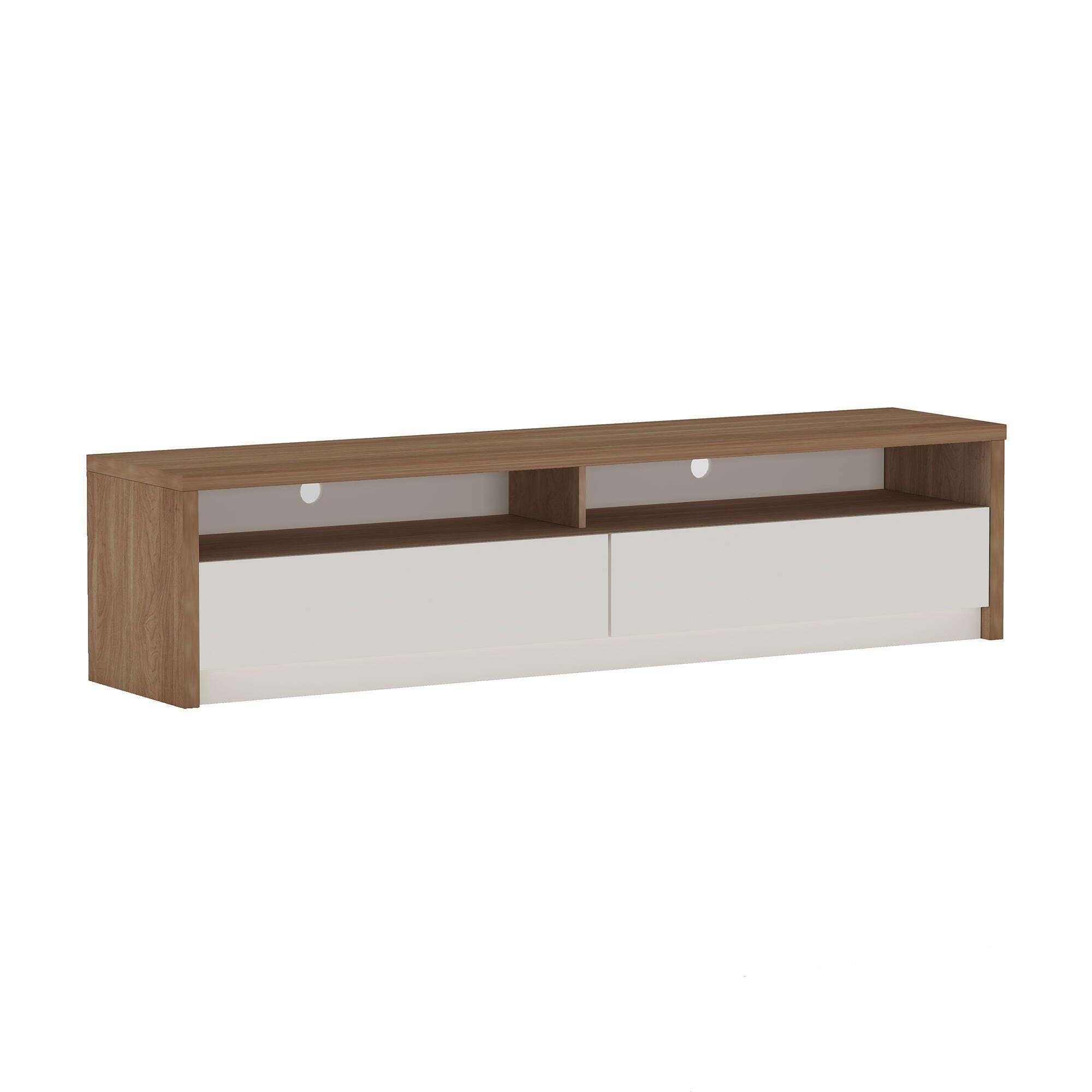 Manhattan Comfort Duncan 70" TV Stand, Maple/Off White, large