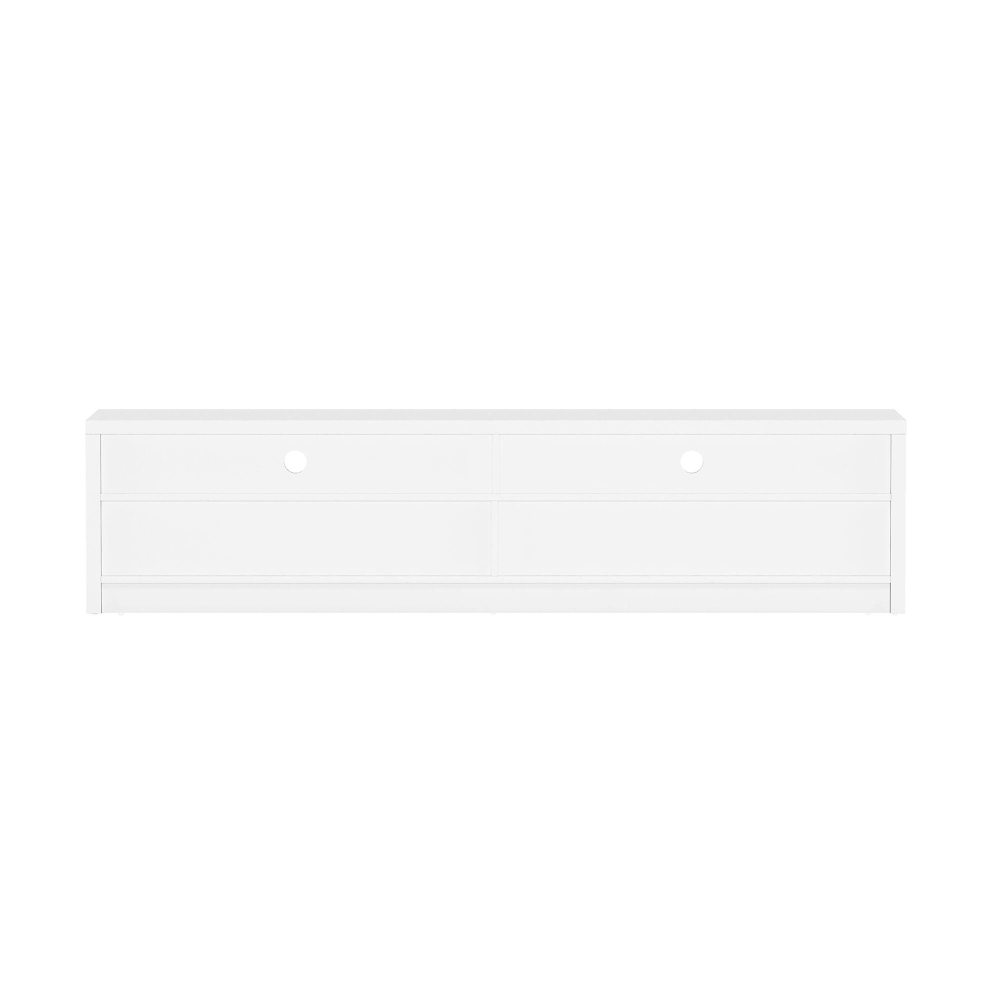 Manhattan Comfort Duncan 70" TV Stand, White, large
