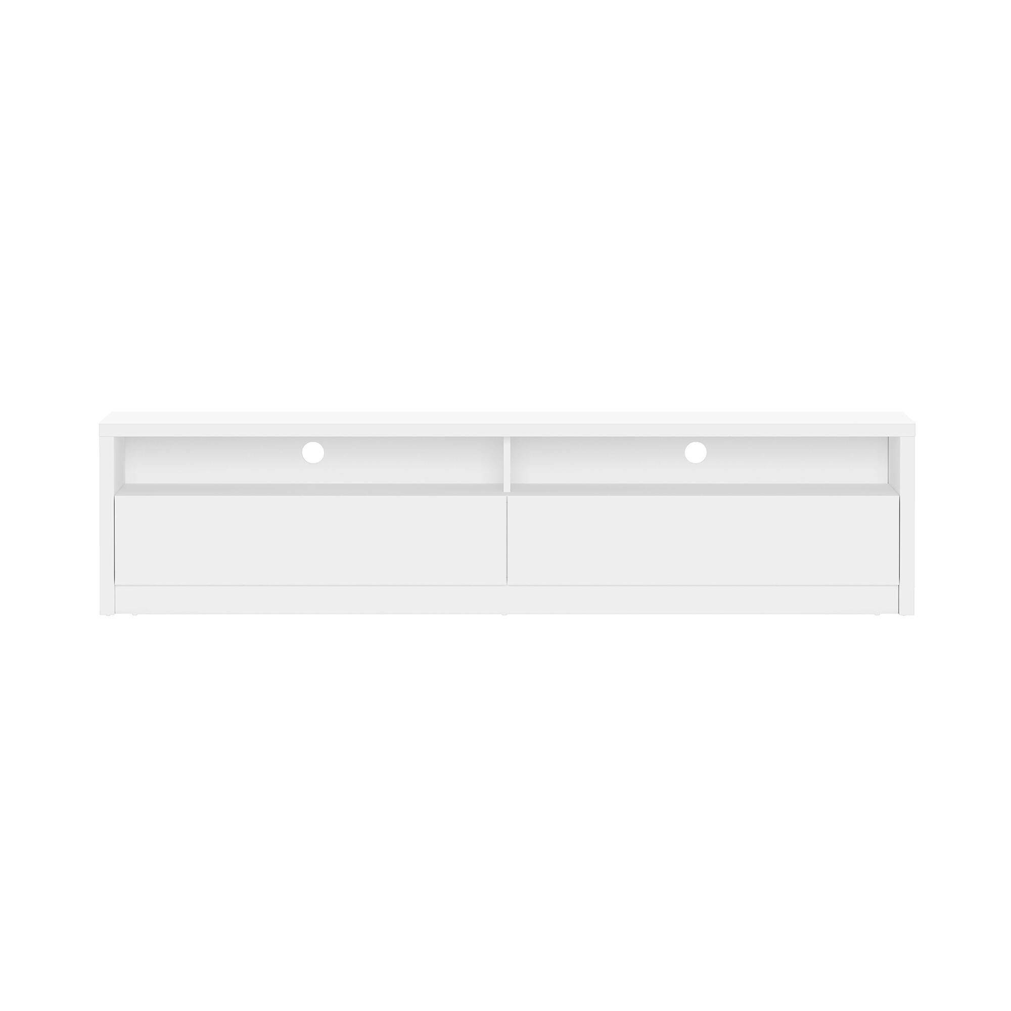 Manhattan Comfort Duncan 70" TV Stand, White, large