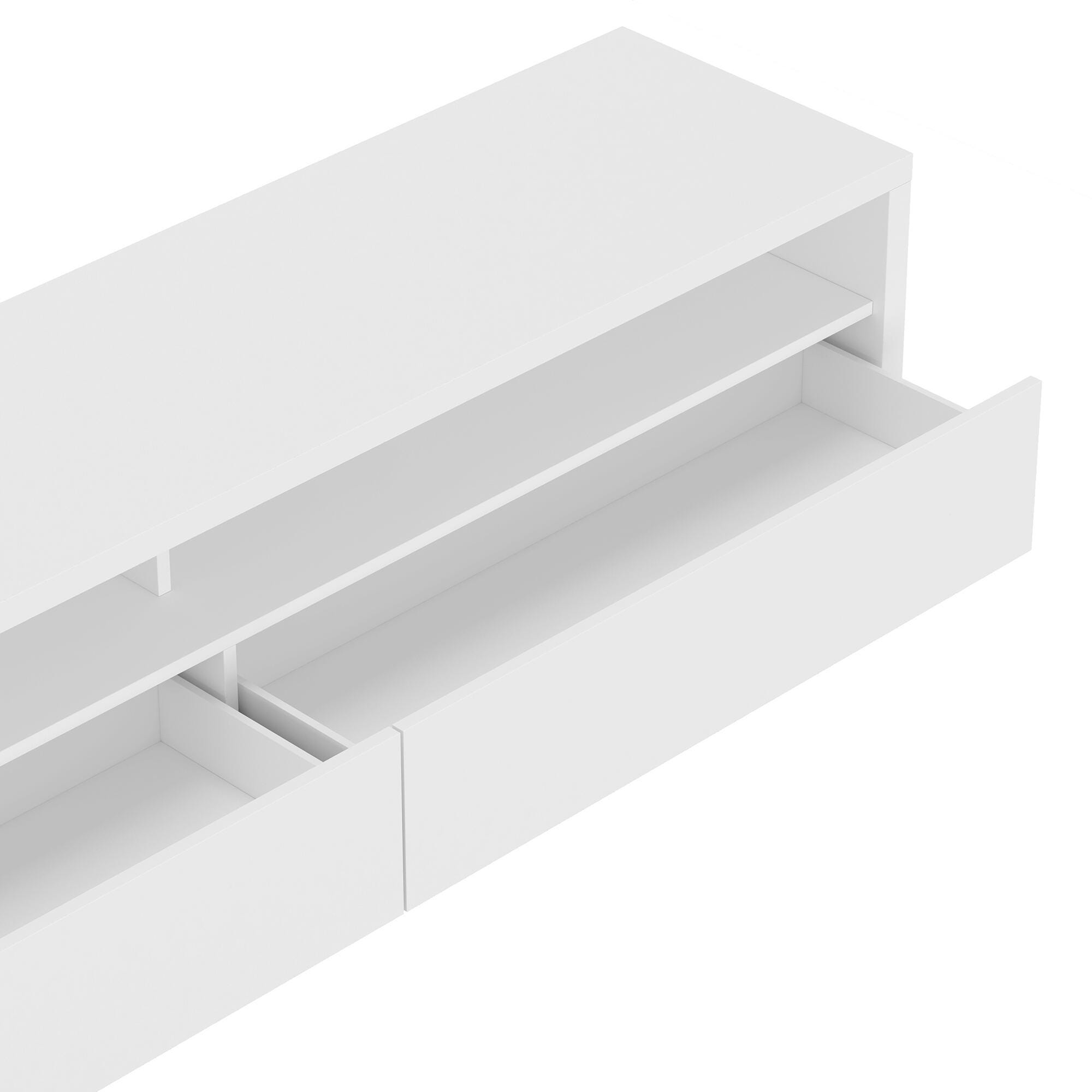 Manhattan Comfort Duncan 70" TV Stand, White, large