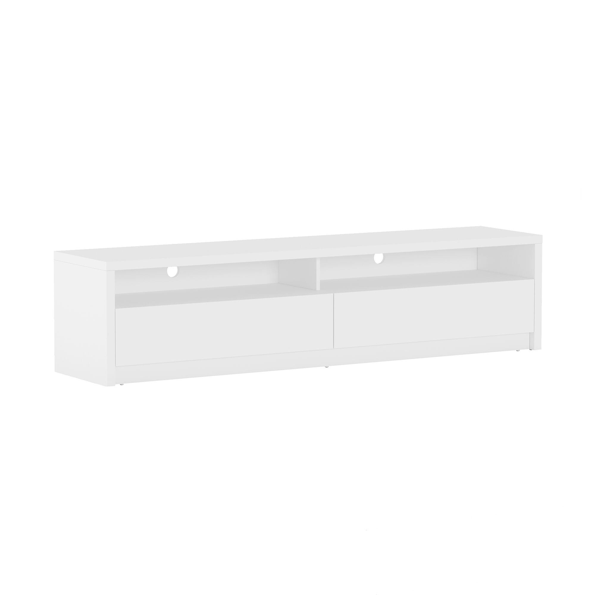 Manhattan Comfort Duncan 70" TV Stand, White, large