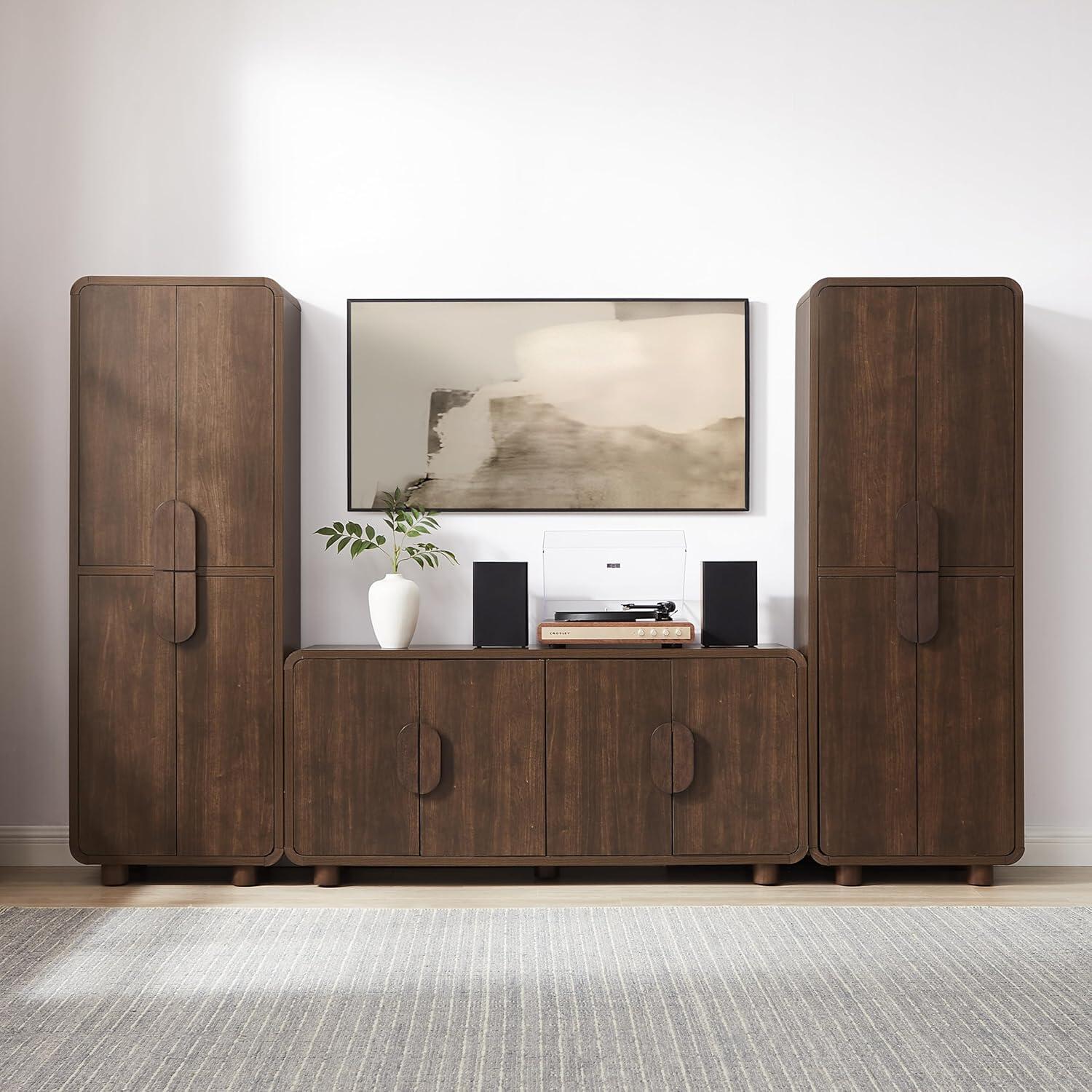 Crosley Furniture Millie 3-Piece Entertainment Center with 55" TV Stand, , rollover