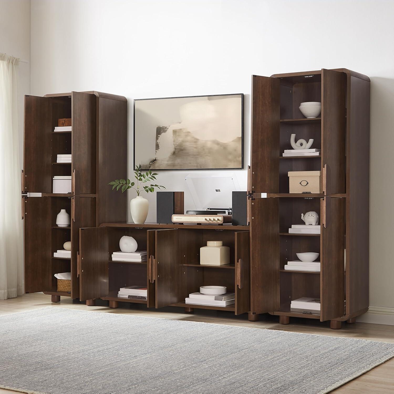 Crosley Millie 3-Piece Modular Entertainment Center with 55