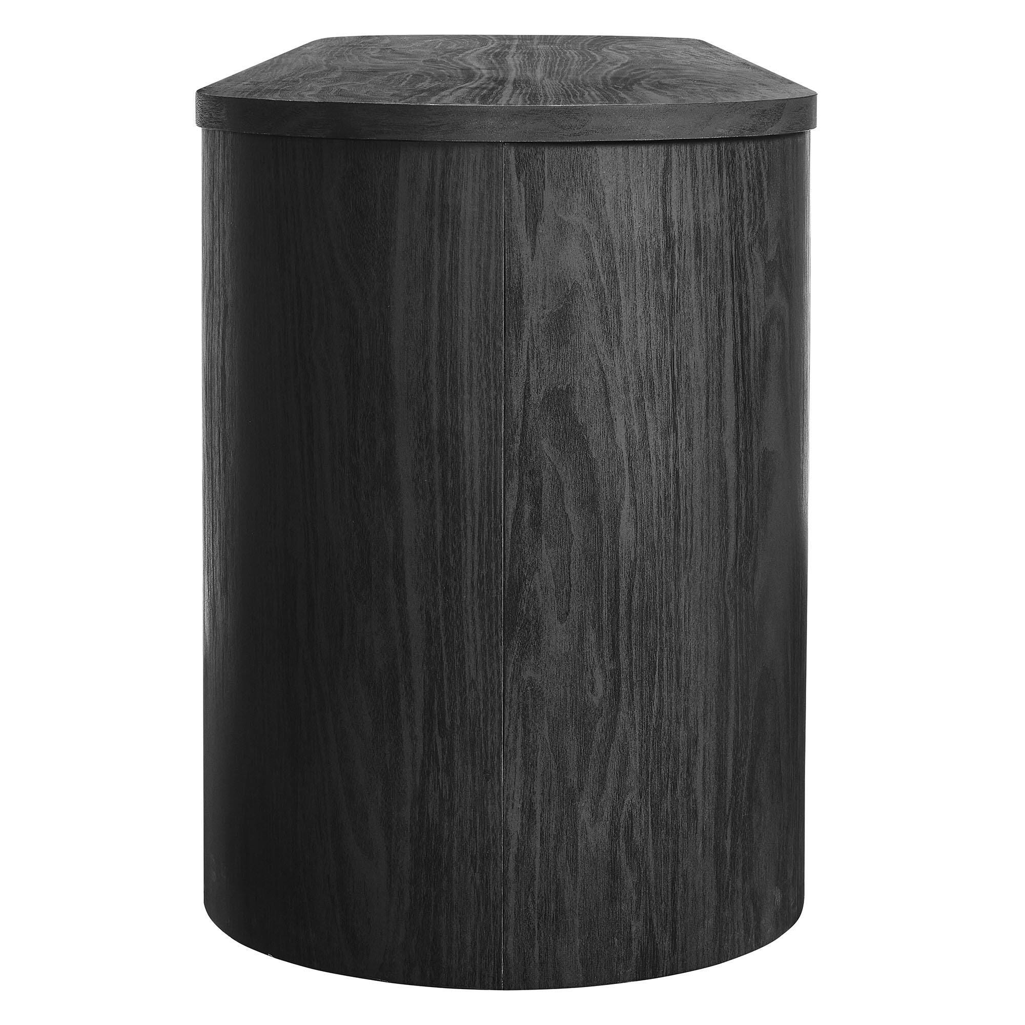 Modway Duval 71" TV stand with Cabinet, Black, large