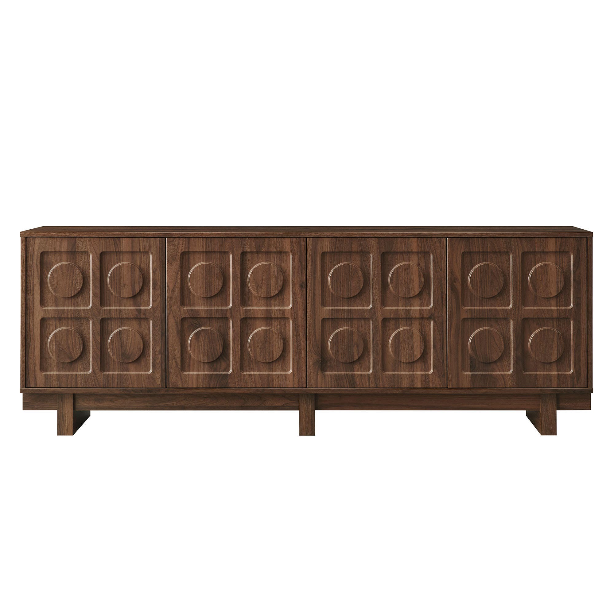 Modway Knox 71" TV Stand, Walnut, large