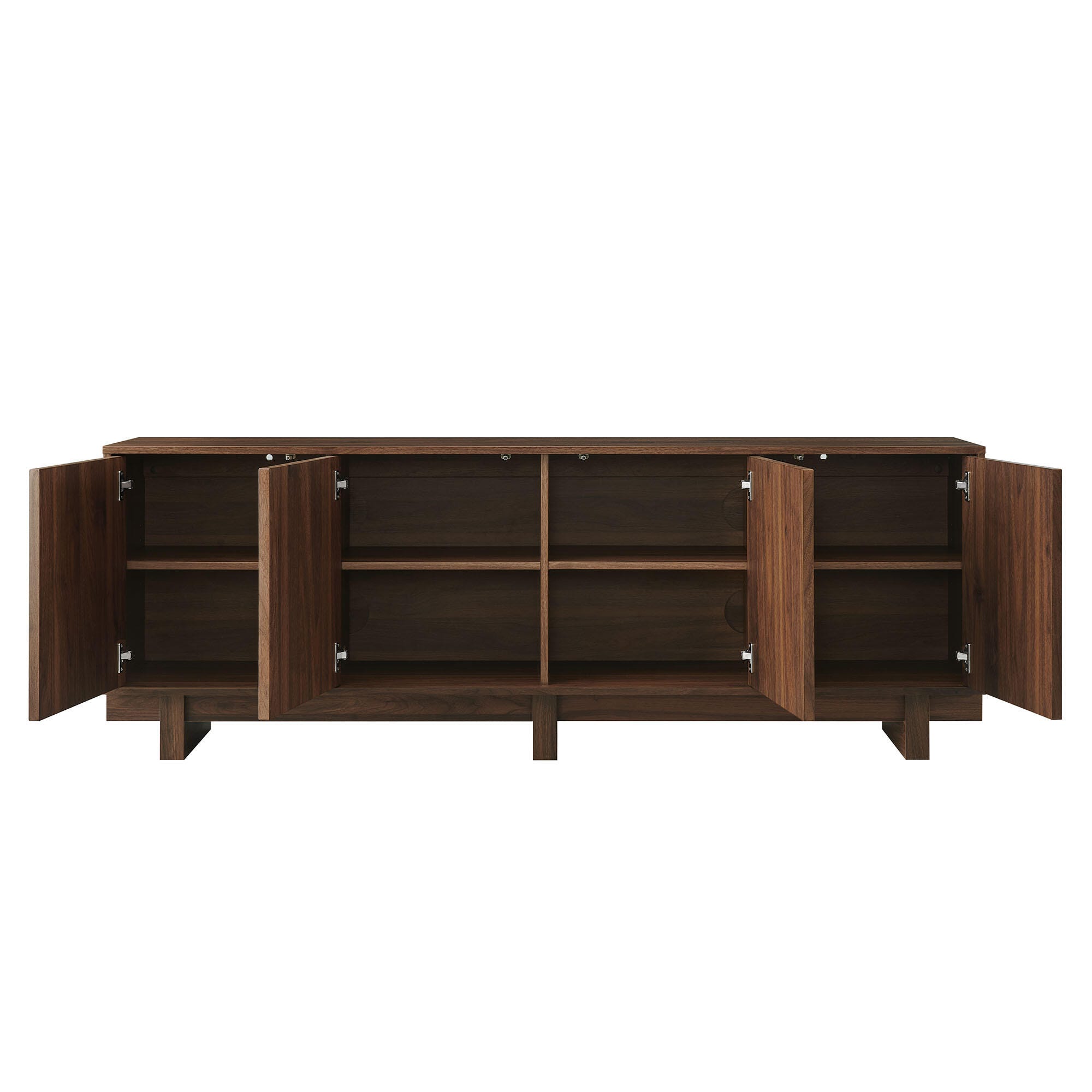 Modway Knox 71" TV Stand, Walnut, large