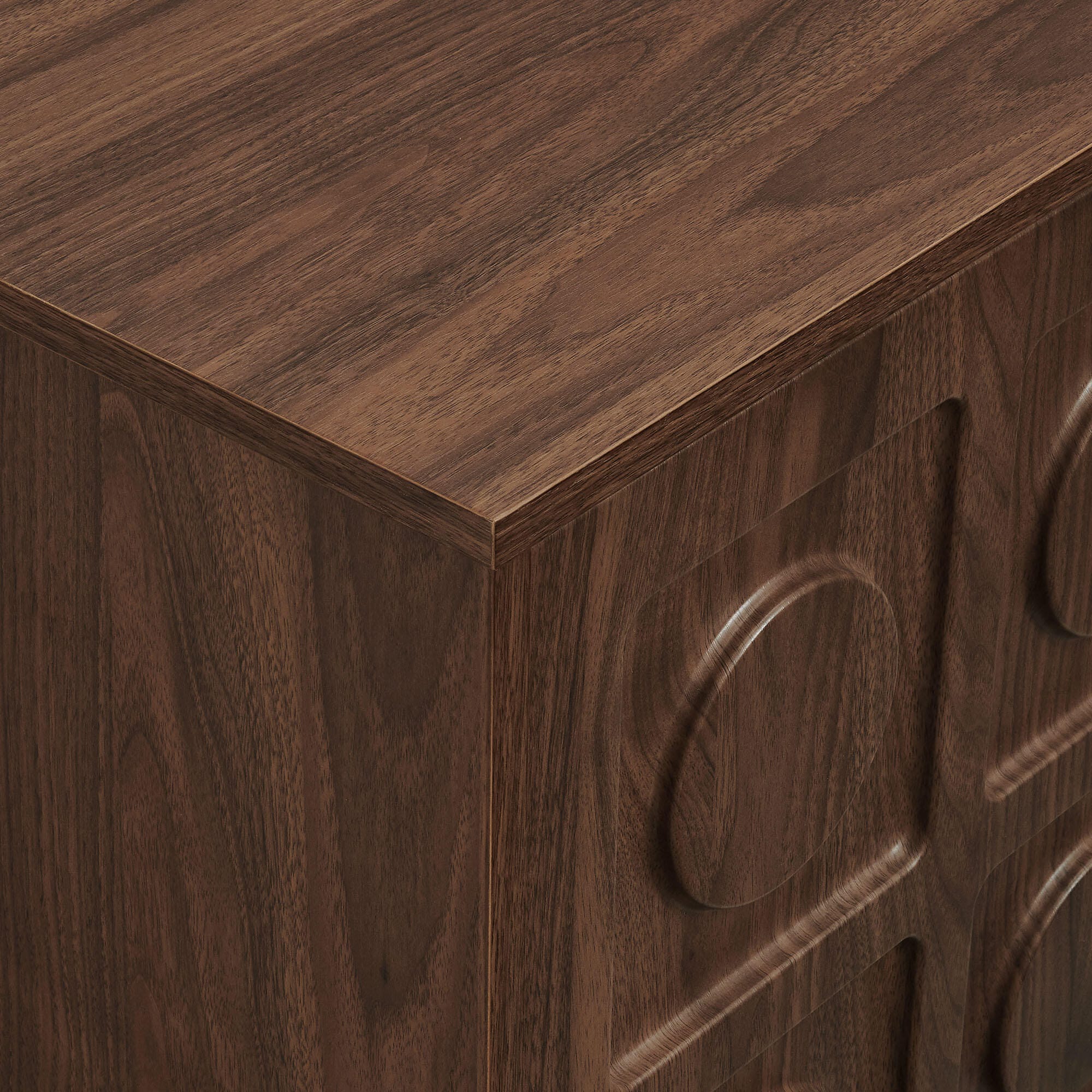 Modway Knox 71" TV Stand, Walnut, large