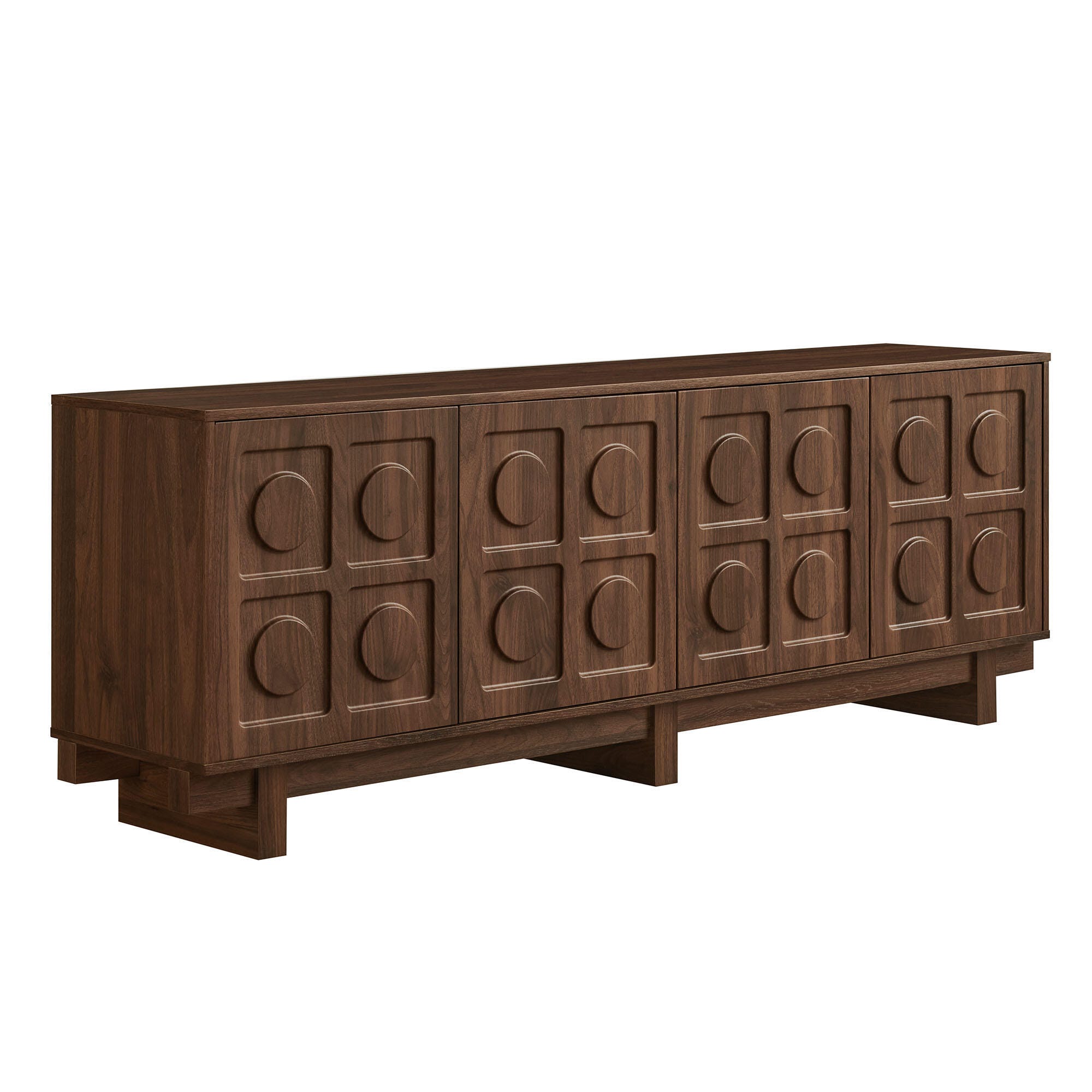 Modway Knox 71" TV Stand, Walnut, large