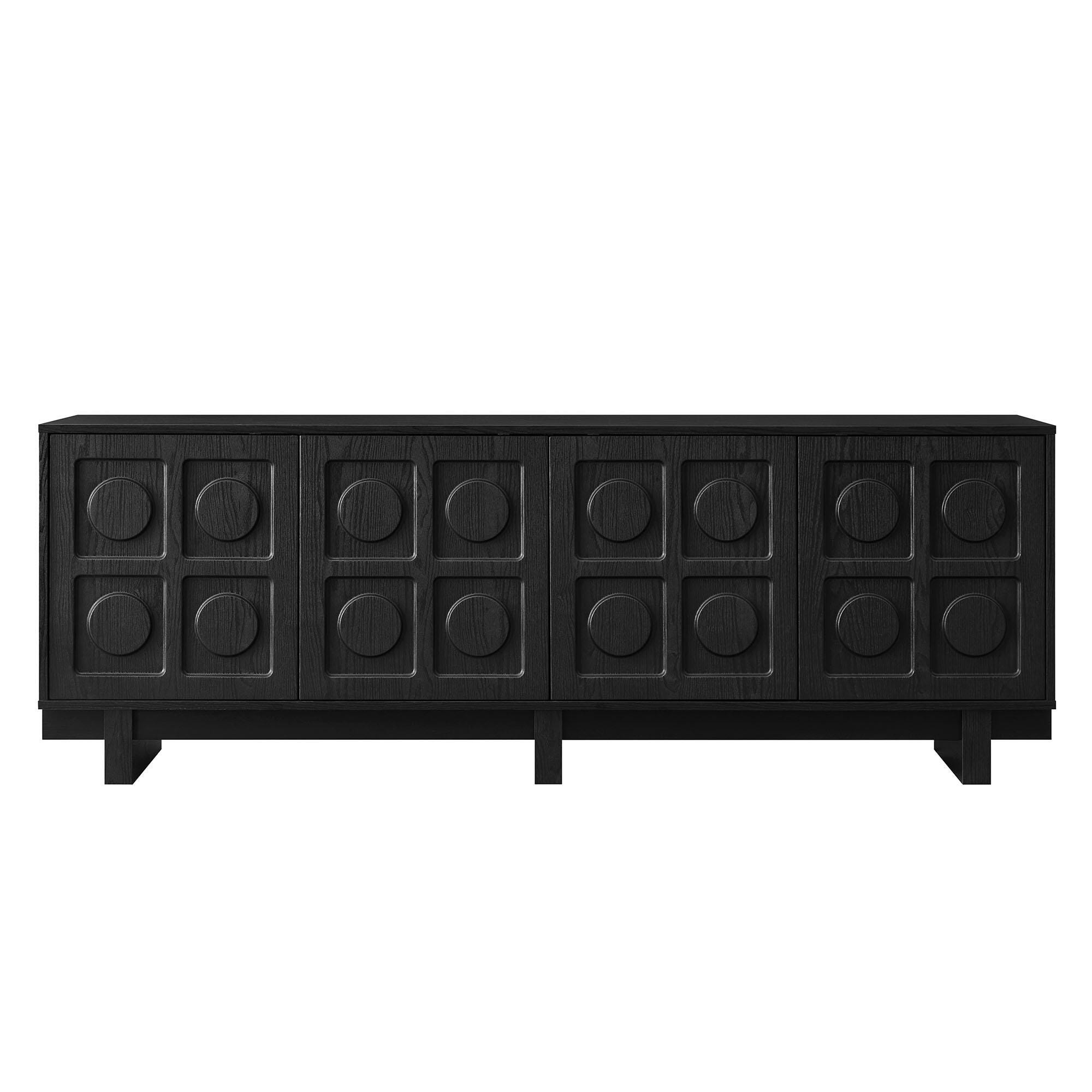Modway Knox 71" TV Stand, Black, large