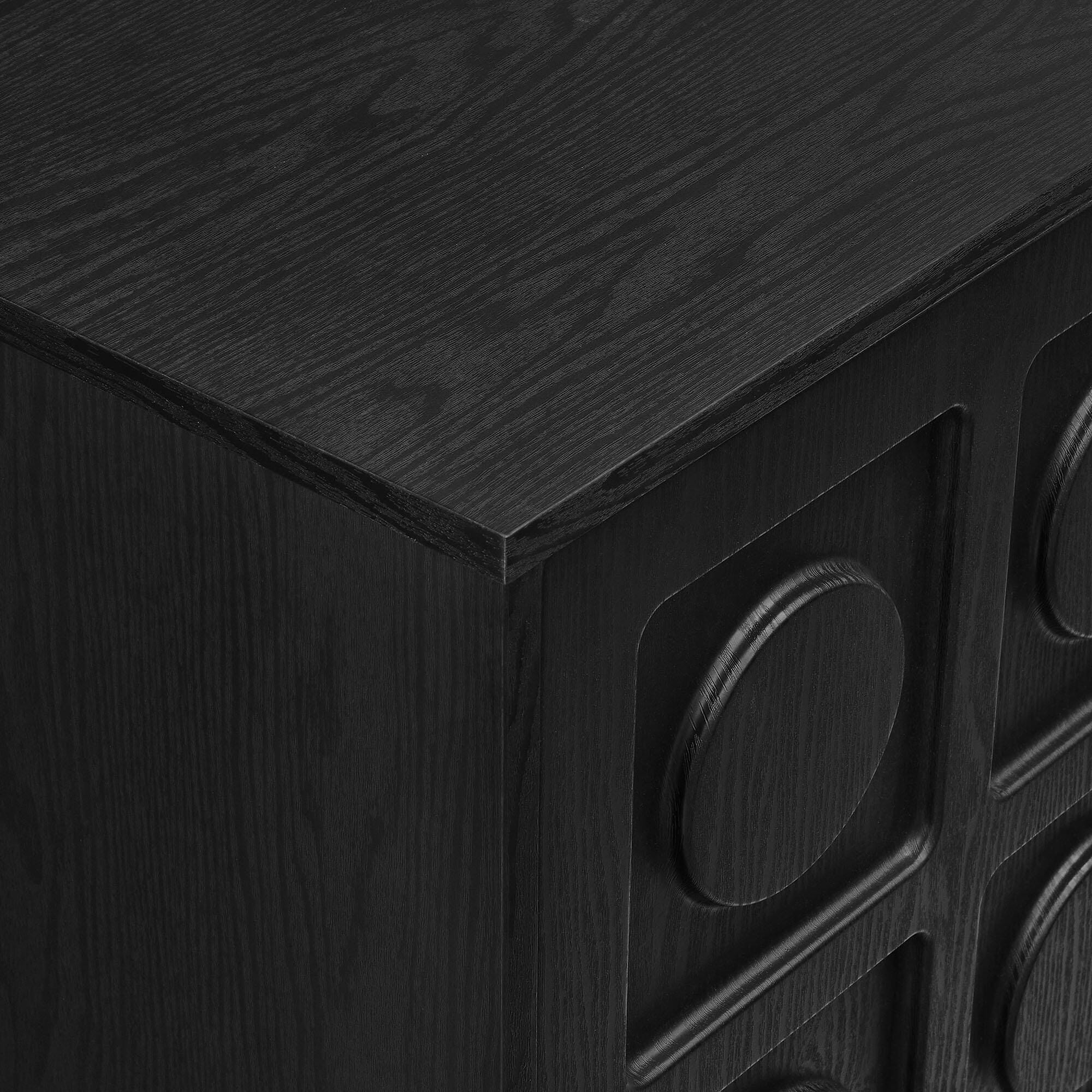 Modway Knox 71" TV Stand, Black, large
