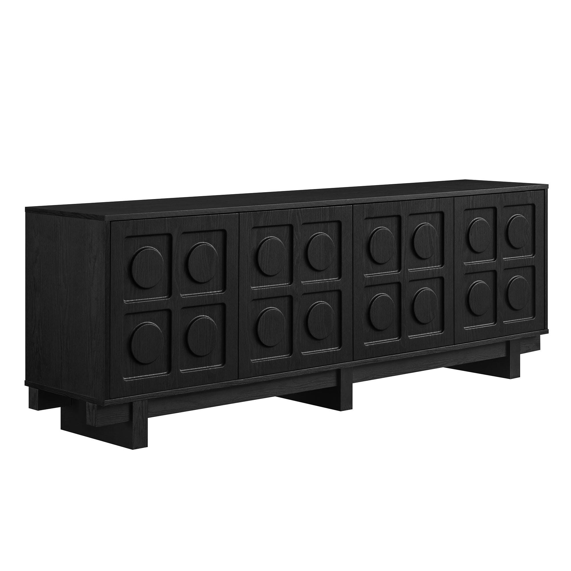 Modway Knox 71" TV Stand, Black, large