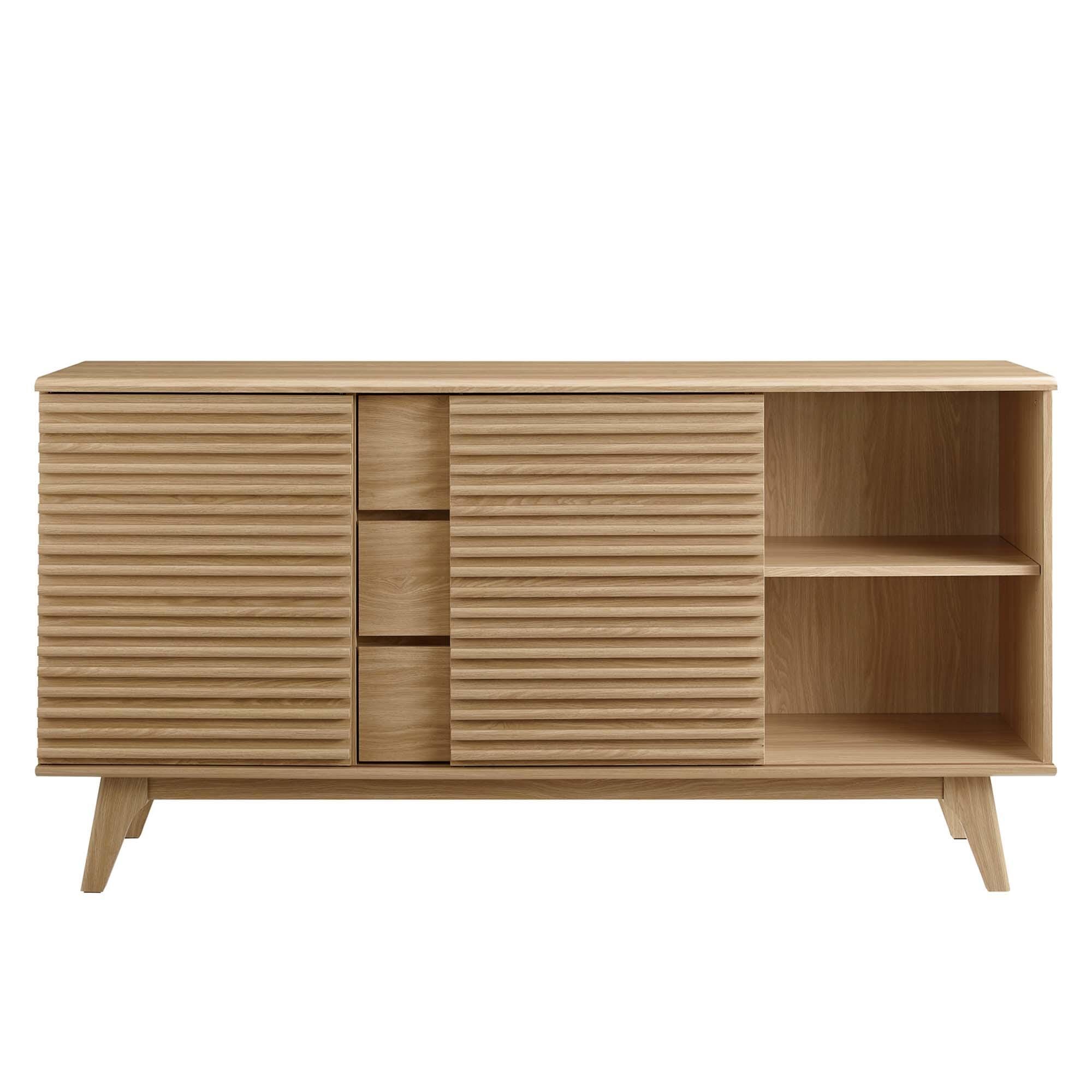 Modway Render 63" TV Stand, Oak, large